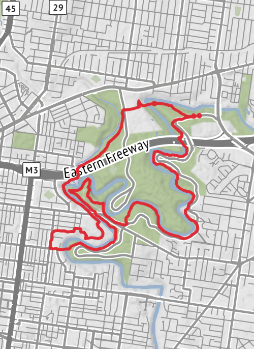 Wurundjeri Spur Abbotsford Loop mobile static map