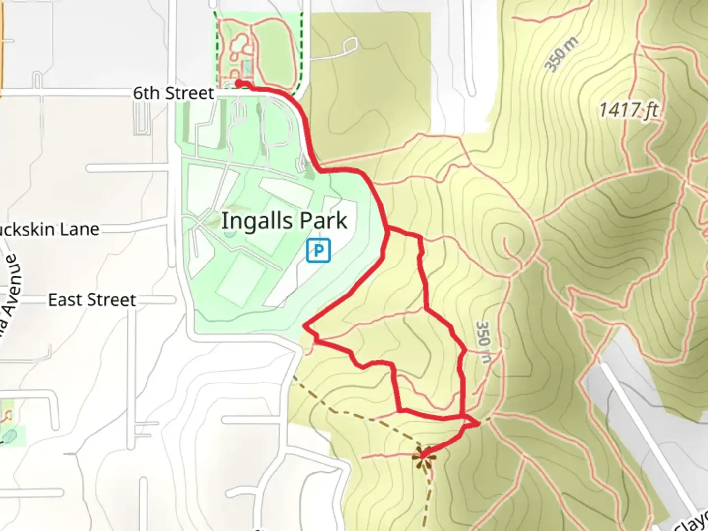 An image depicting the trail Pumpkin Rock Loop and its surrounding area.