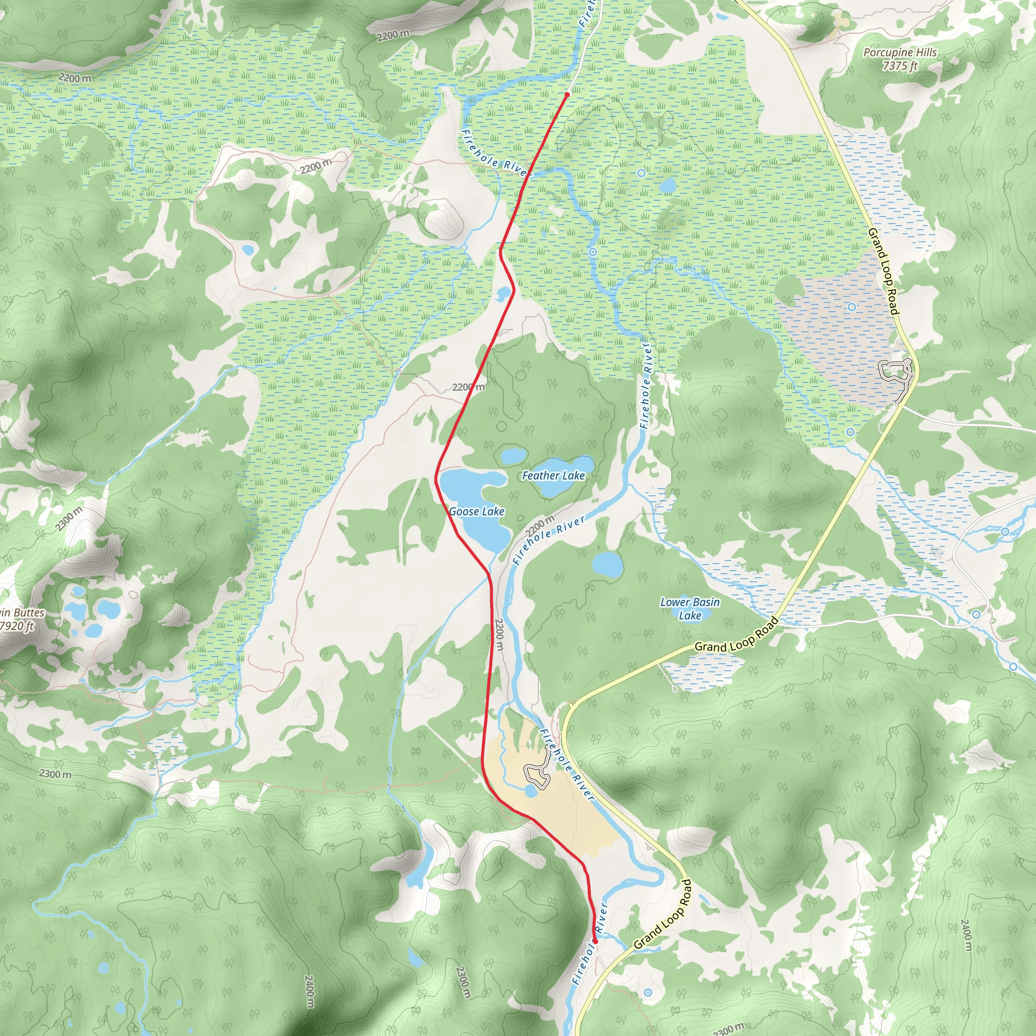Fountain Freight Road Trail mobile static map