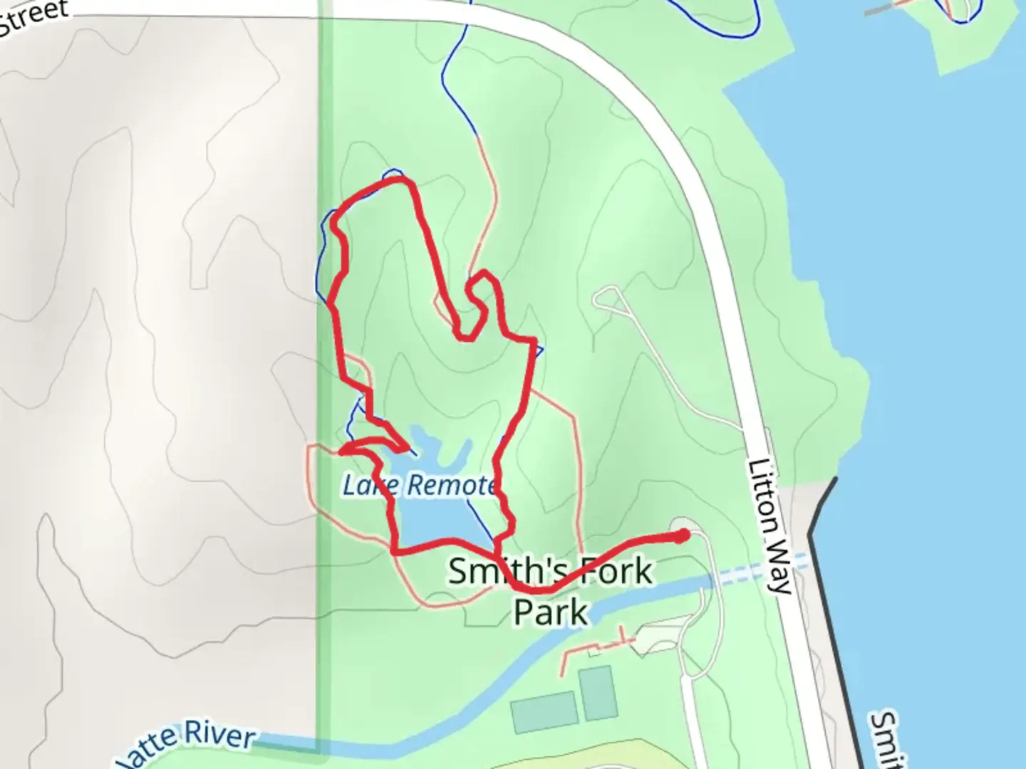 An image depicting the trail Lake Remote Loop and its surrounding area.