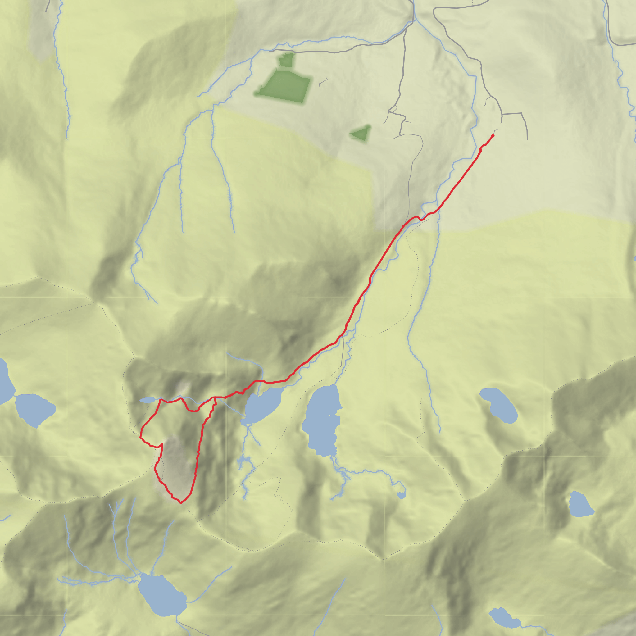 Carrauntoohill via Central Gully & Heavenly Gates mobile static map