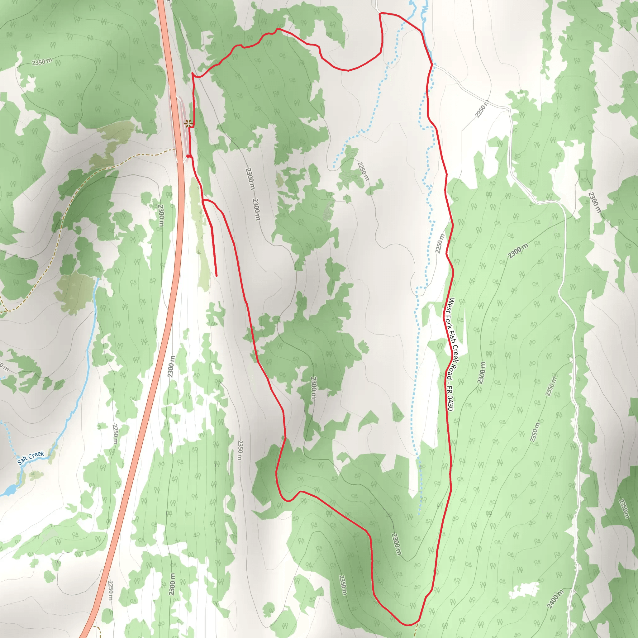 West Fork Fish Creek Loop mobile static map