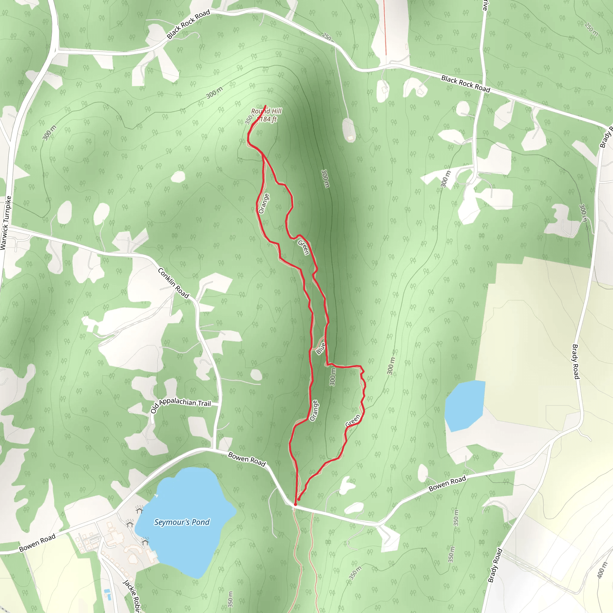 Round Hill Loop from Bowen Road mobile static map