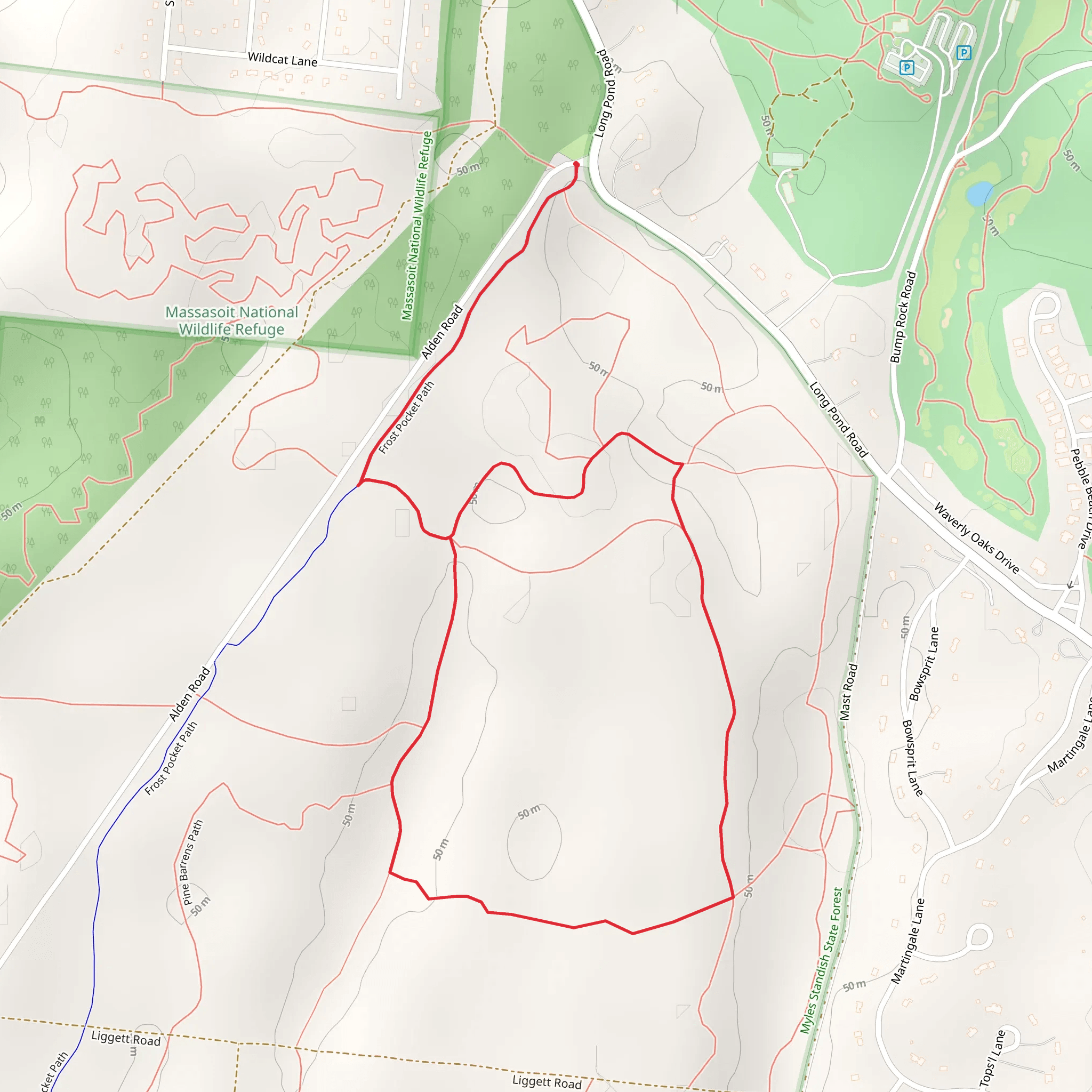 Frost Pocket Path Eastern Loop mobile static map