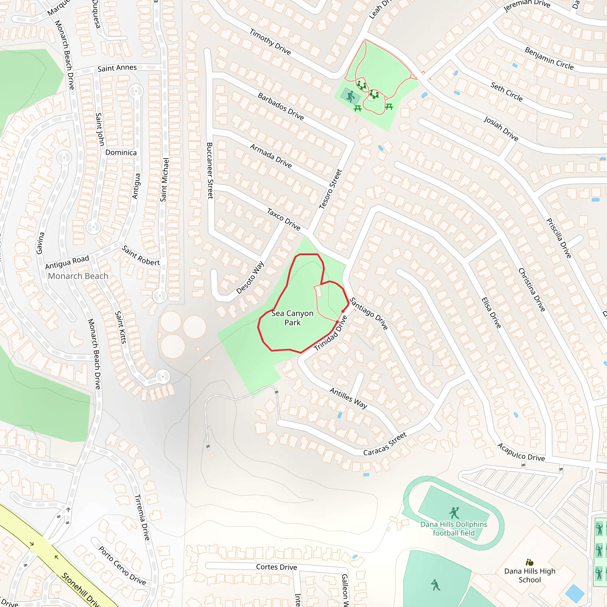 Sea Canyon Park Loop mobile static map