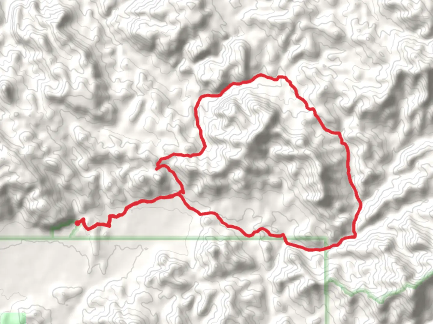 An image depicting the trail Miners Summit and Herman Mountain via Red Tanks Trail and its surrounding area.