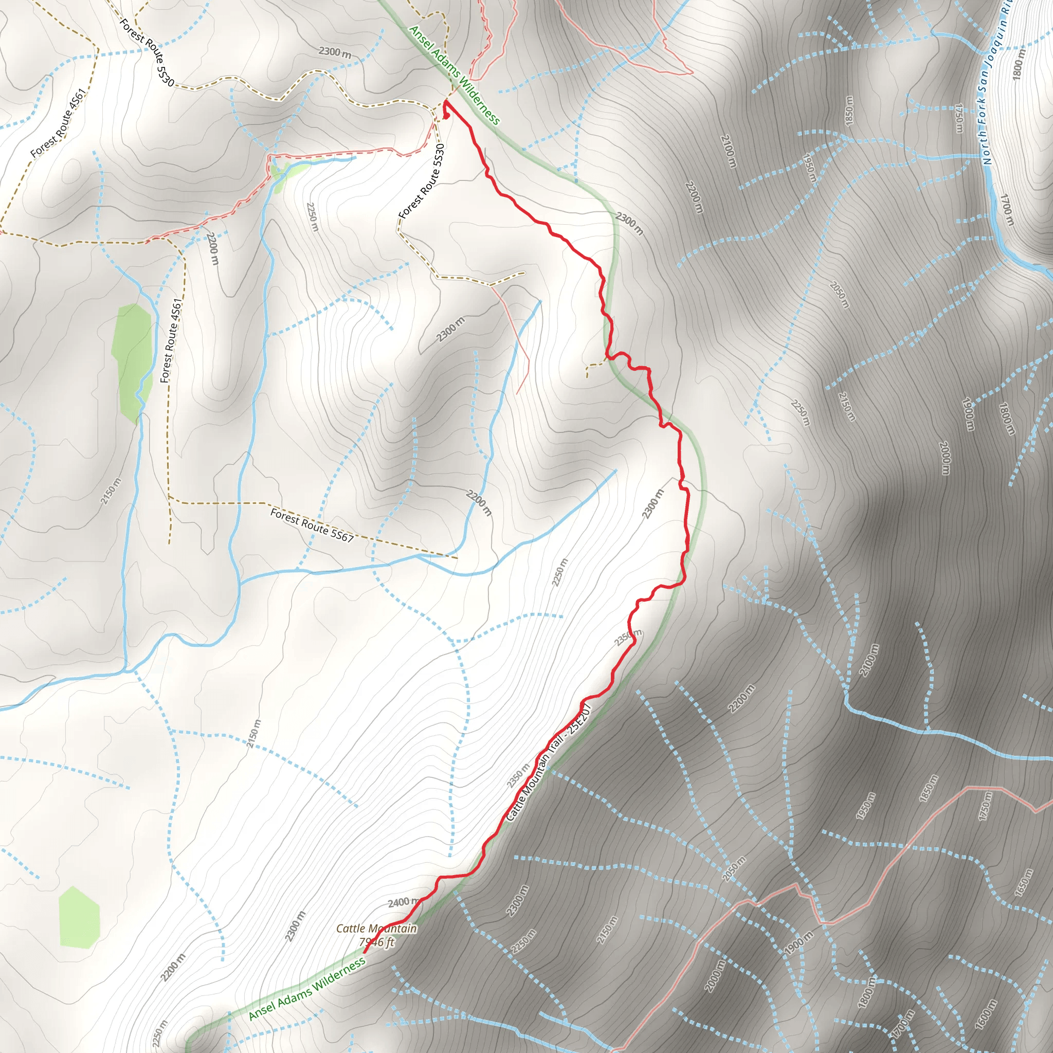Cattle Mountain Trail mobile static map
