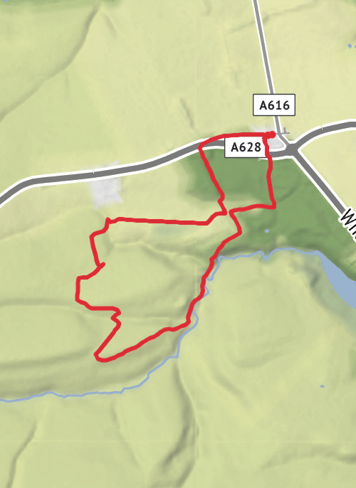 Barnsley Hiking mobile static map