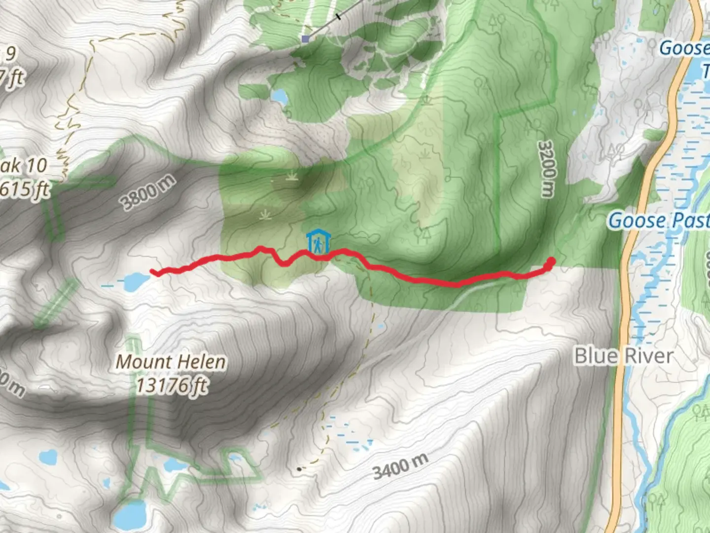 An image depicting the trail Crystal Creek Road and its surrounding area.
