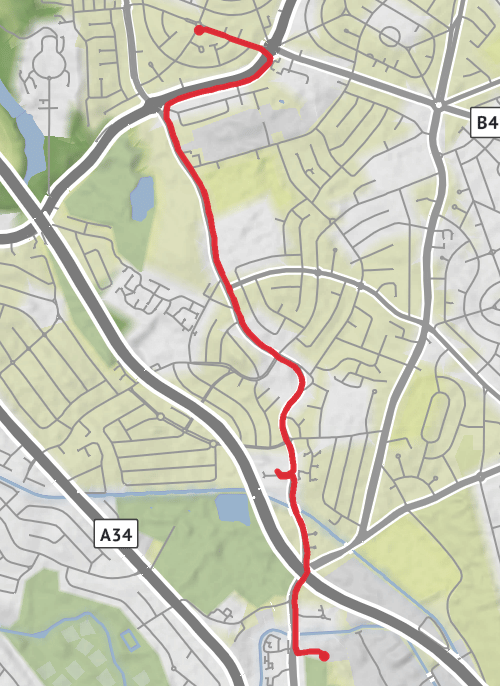 Walsall Hiking mobile static map