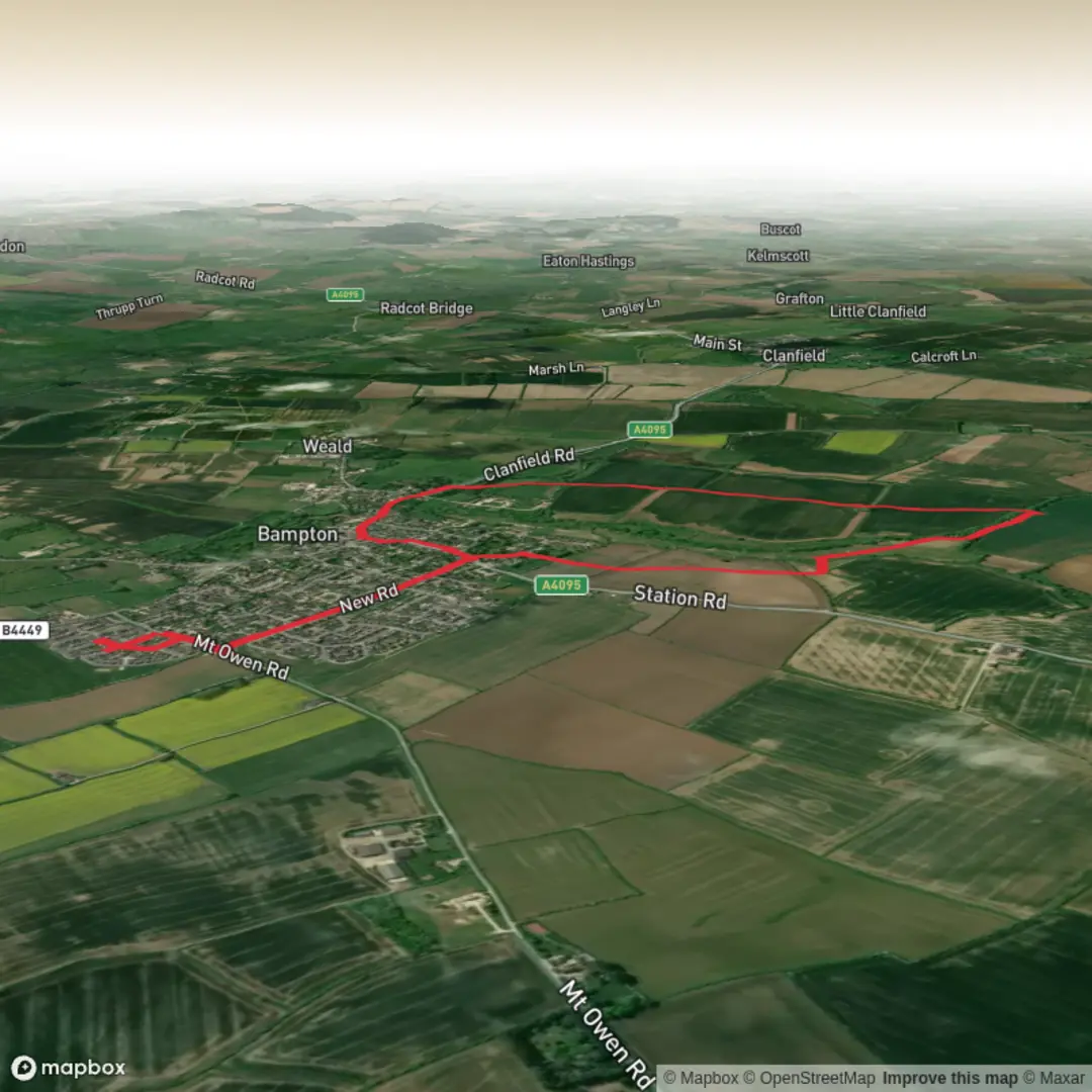 An image depicting the trail Dog walk 1 and its surrounding area.