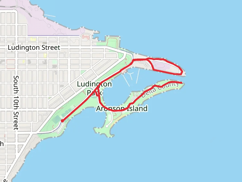 Ludington Park and Aronson Island Loop
