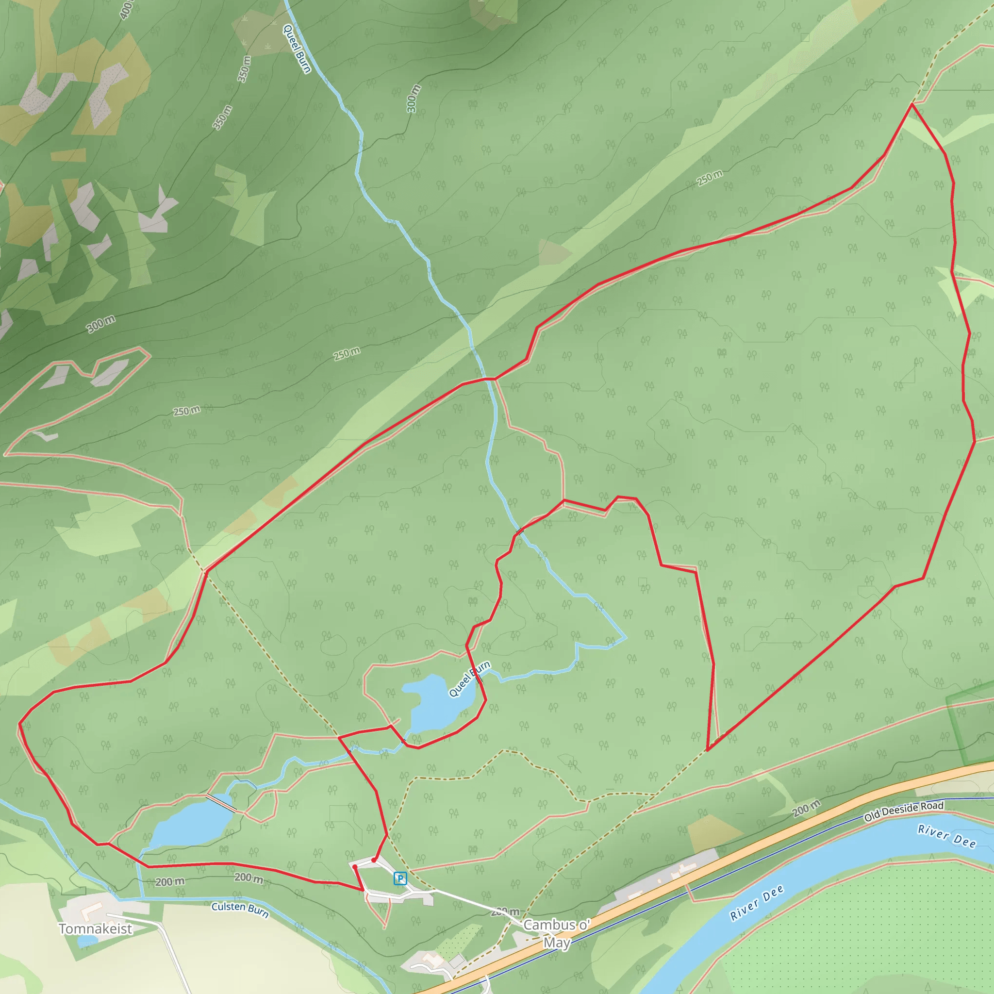Pine Tree Loop Trail from Cambus o’May mobile static map