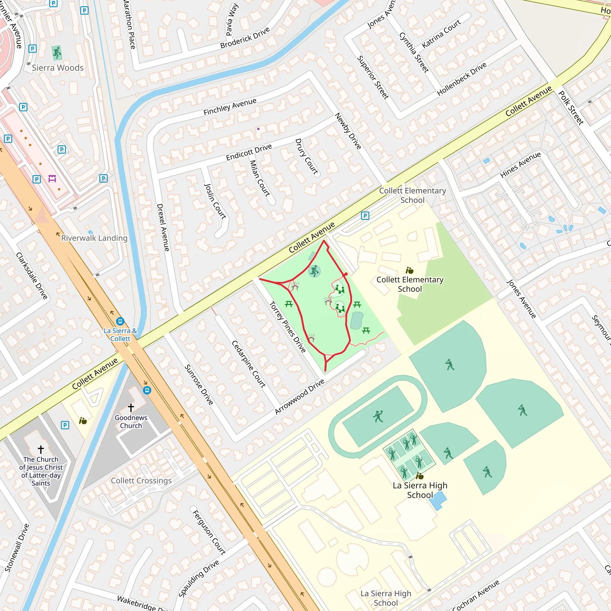 Collett Park Loop mobile static map