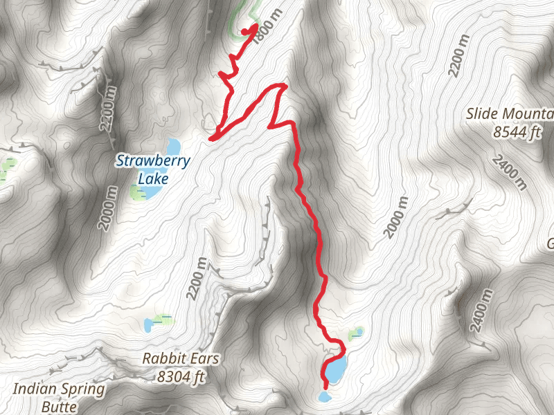 Slide Lake and Little Slide Lake via Strawberry Basin Trail