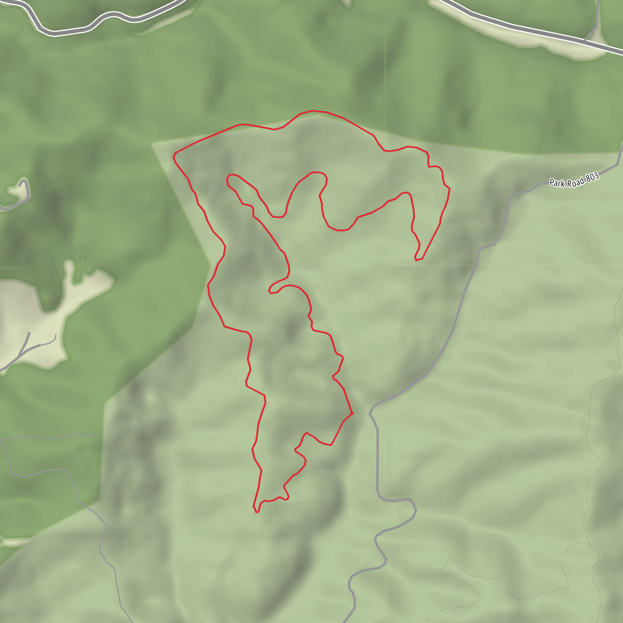 Poke Hollow Trail mobile static map