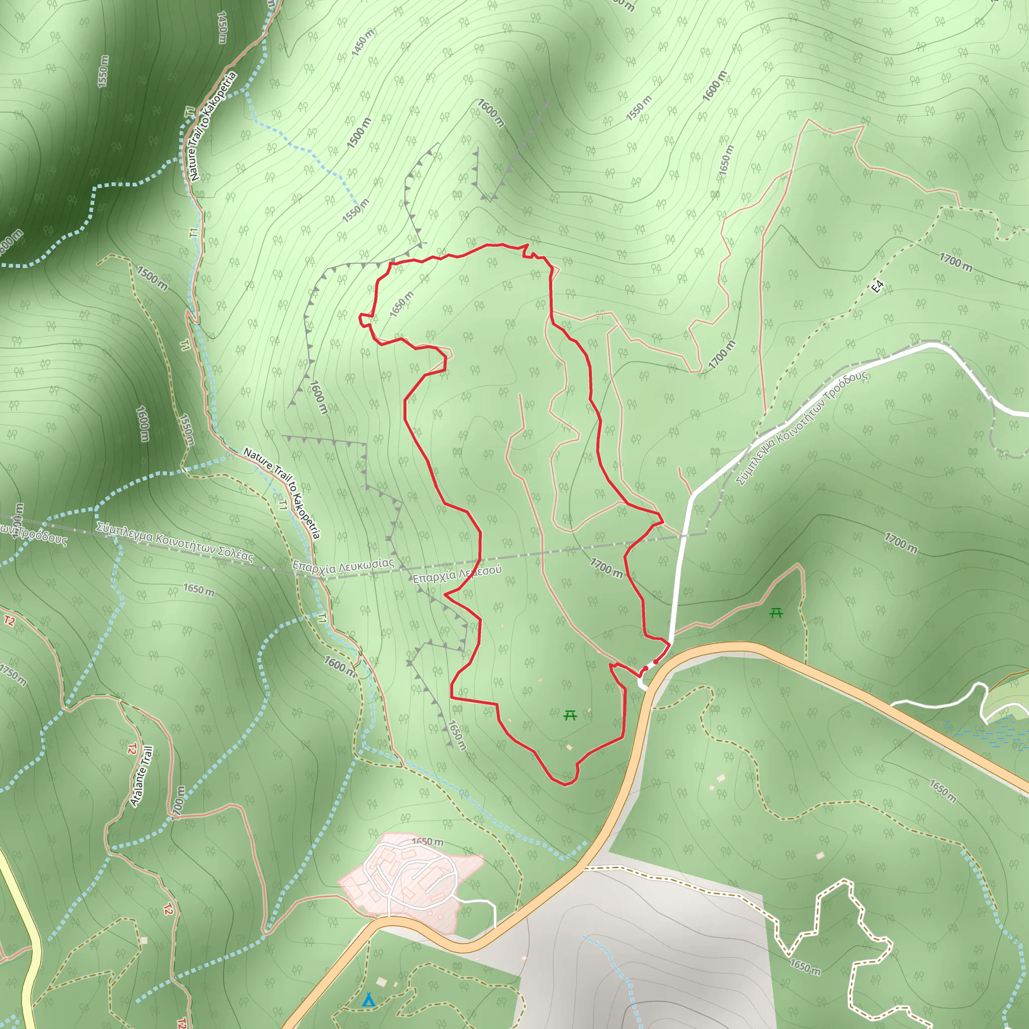 Kampos tou Livadiou Loop mobile static map