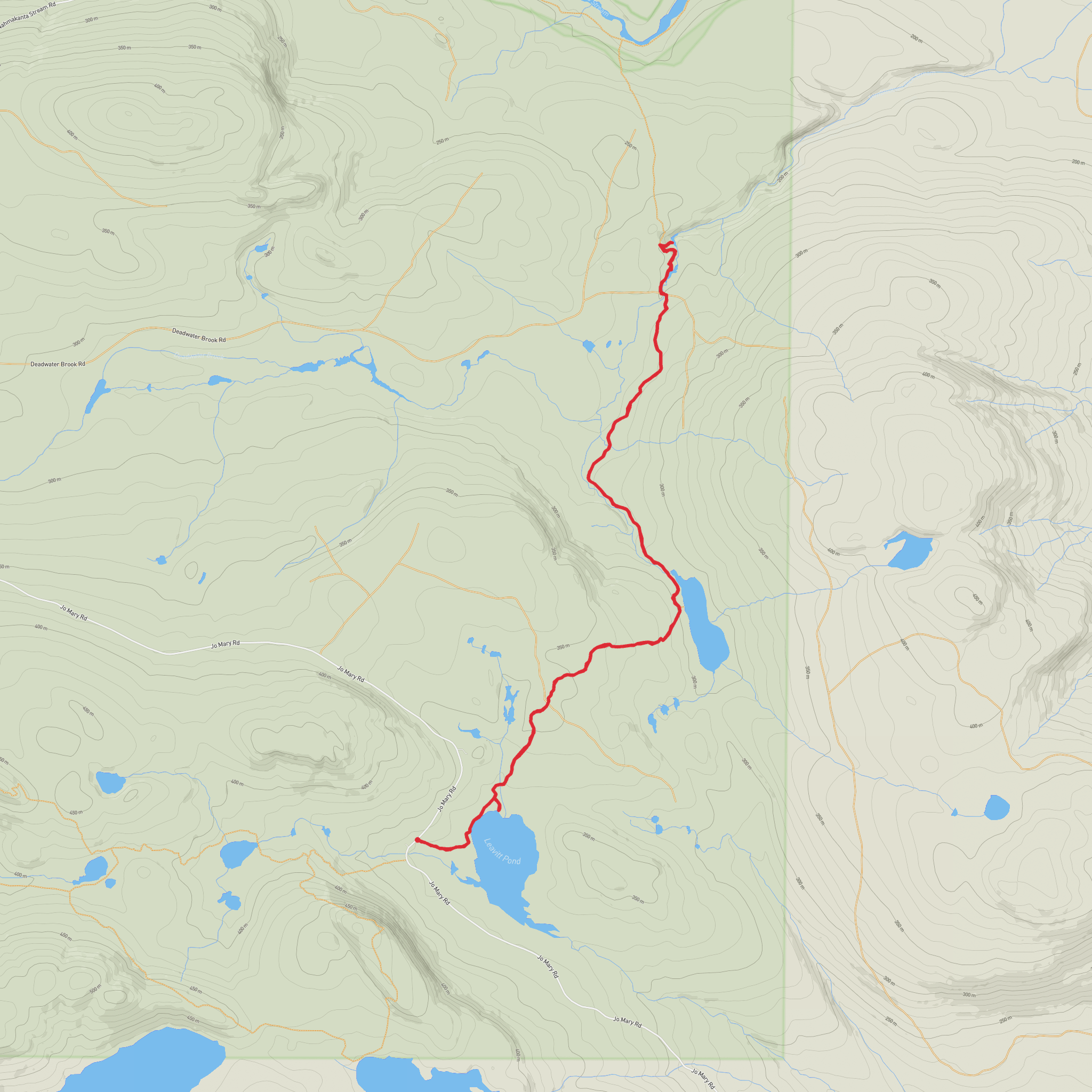 Tumbledown Dick Falls and Leavitt Pond via Tumbledown Dick Trail mobile static map