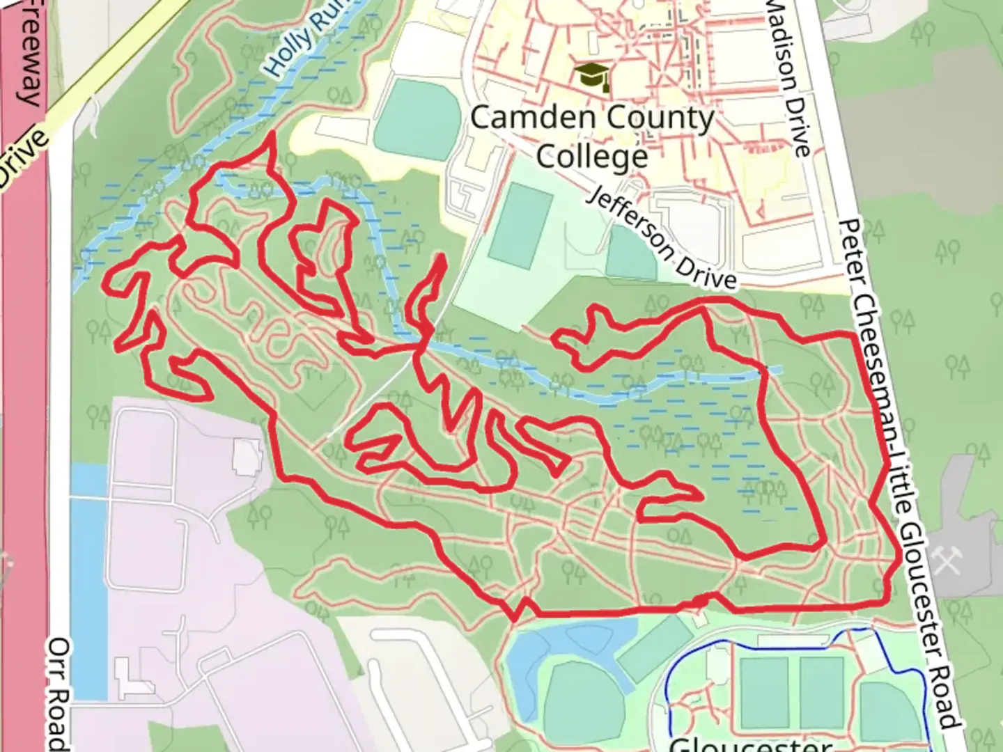 An image depicting the trail Middle Trails and Twisty Loop and its surrounding area.