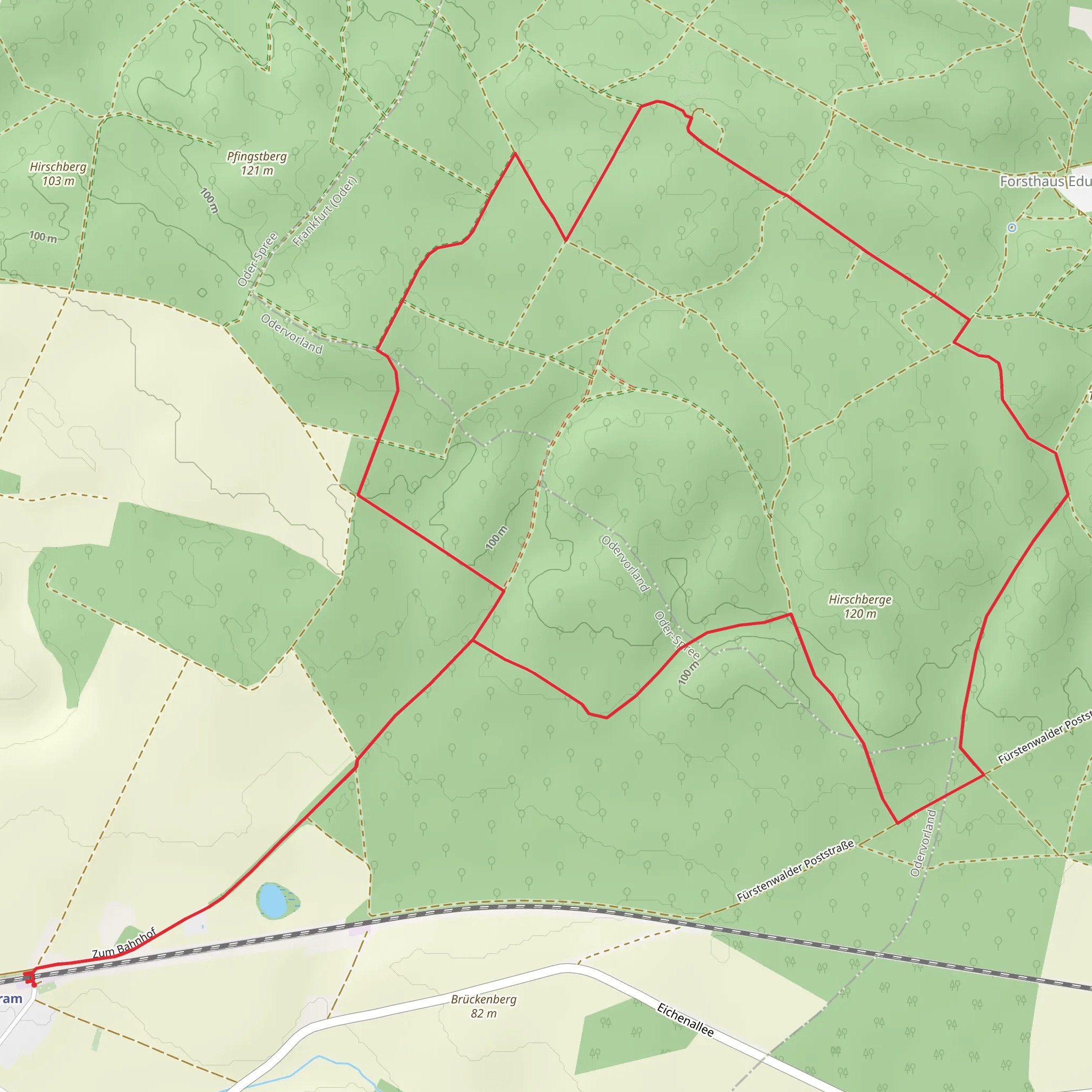 Hirschberge and Gehege Loop mobile static map