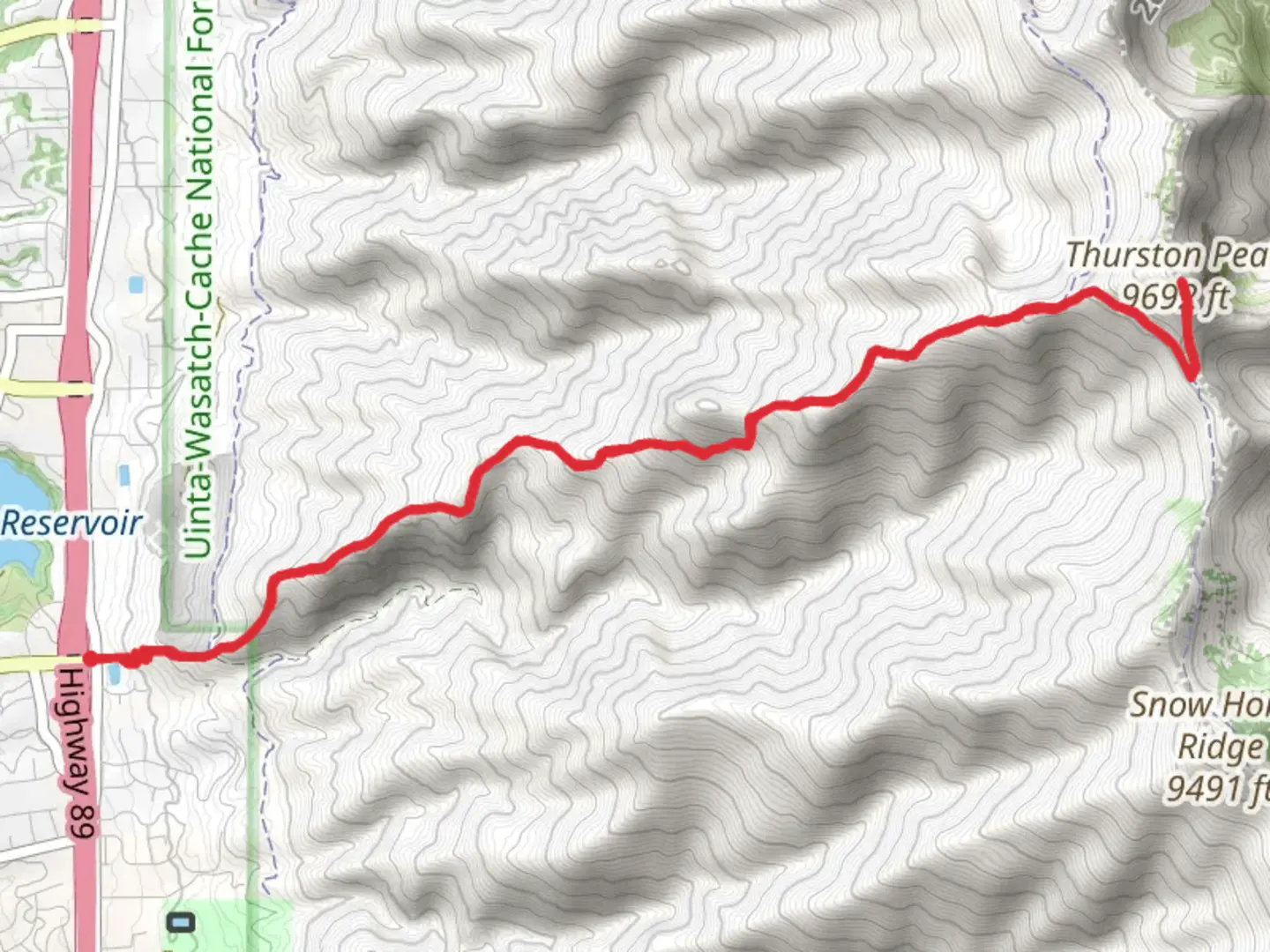 An image depicting the trail Thurston Peak Trail and Adams Canyon North Ridge and its surrounding area.