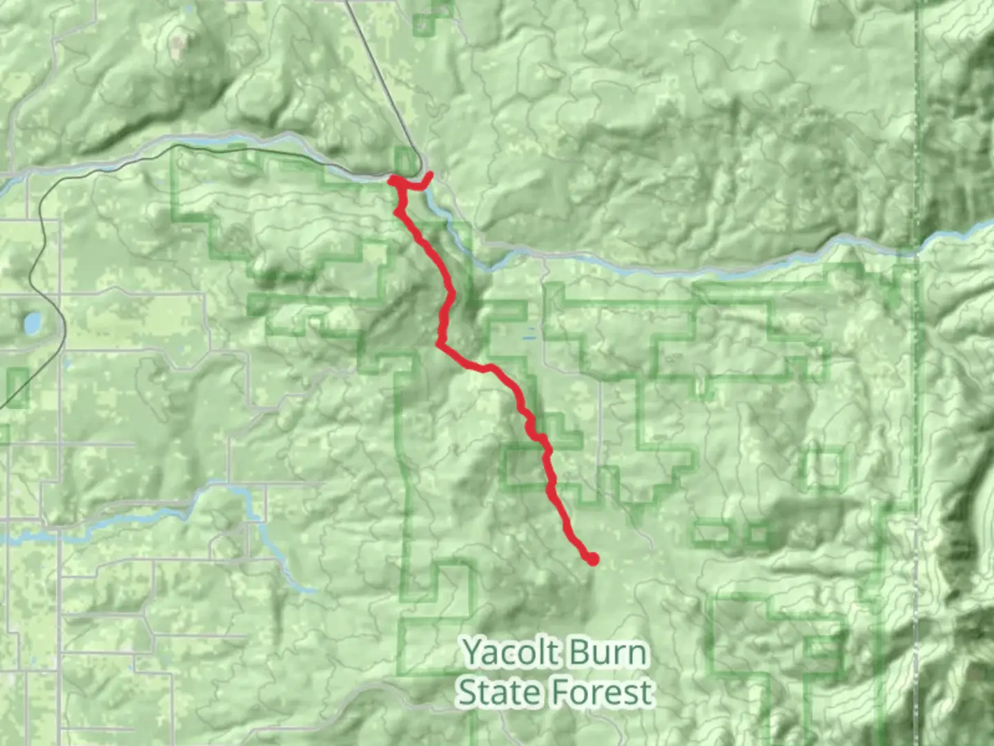 An image depicting the trail Bells Mountain Trail and East Fork of the Lewis River Trail and its surrounding area.