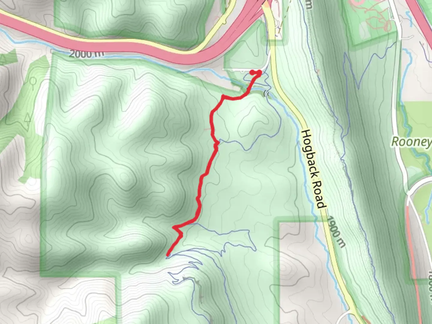An image depicting the trail Red Rocks Trail - Short and its surrounding area.