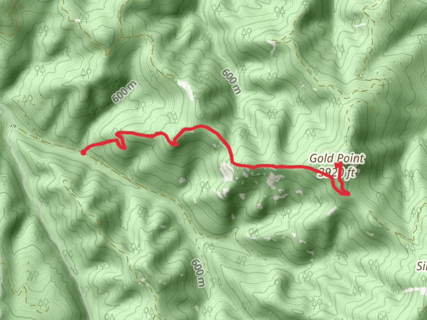 An image depicting the trail Gold Point Trail and its surrounding area.