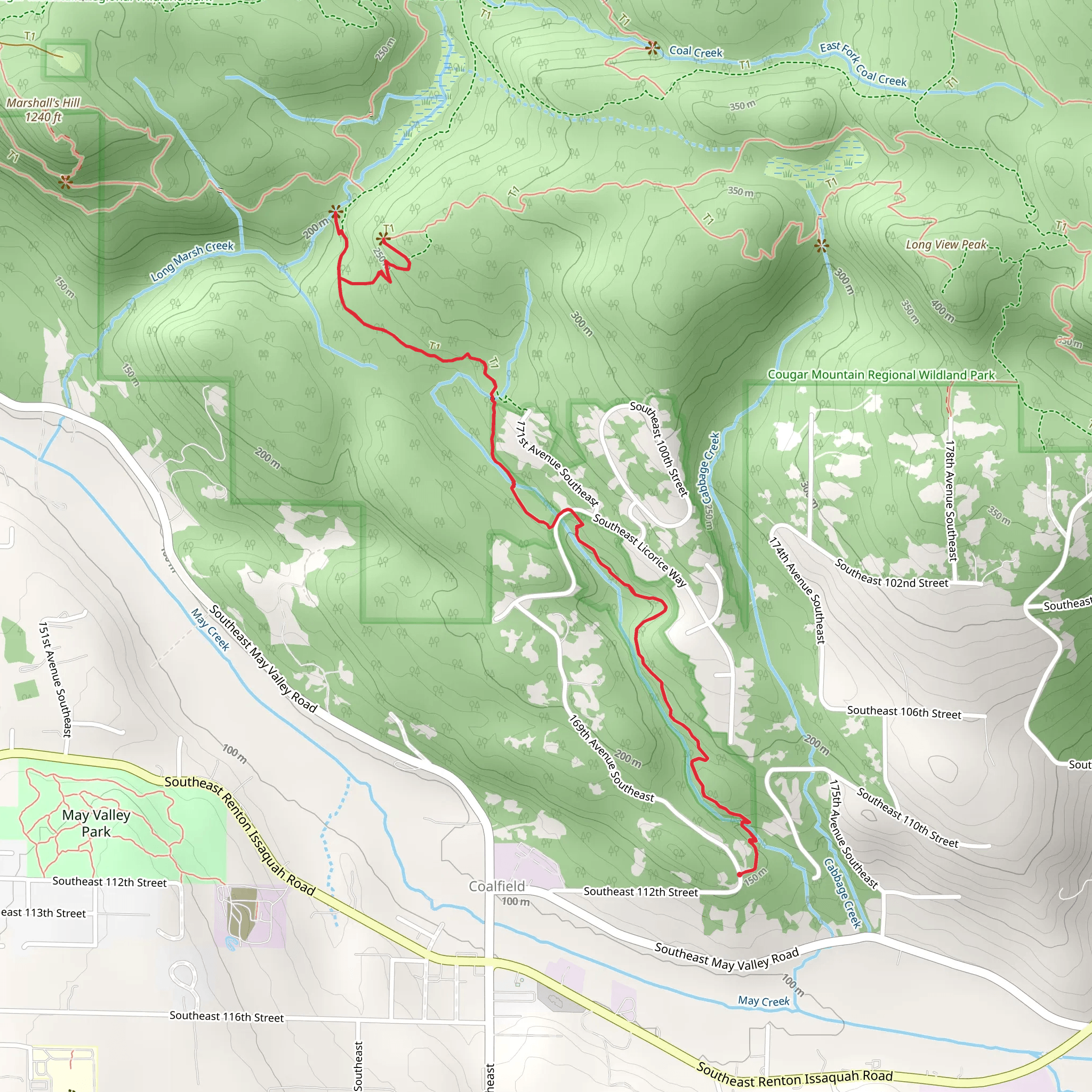 Licorice Fern and Indian Trail mobile static map