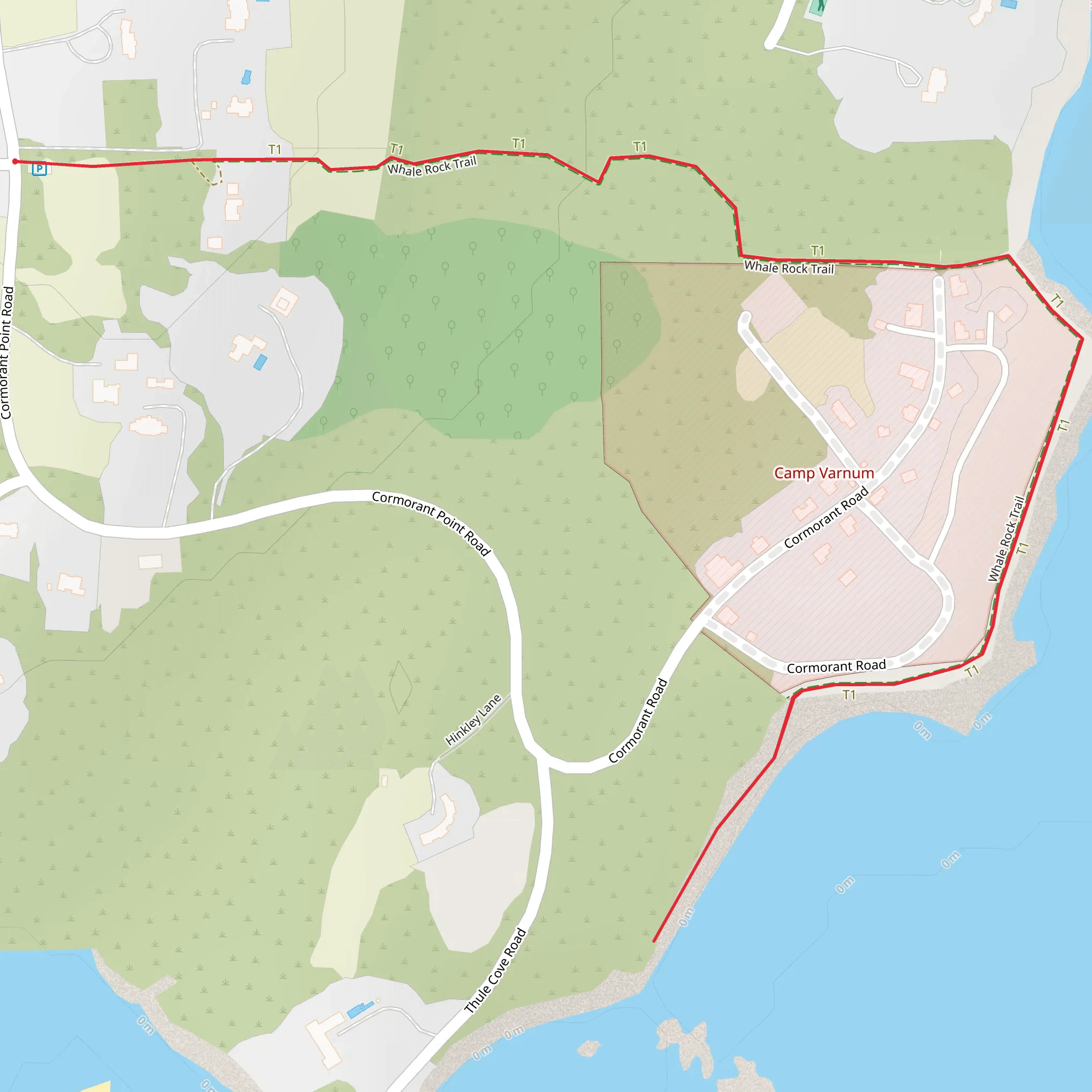 Whale Rock Trail mobile static map