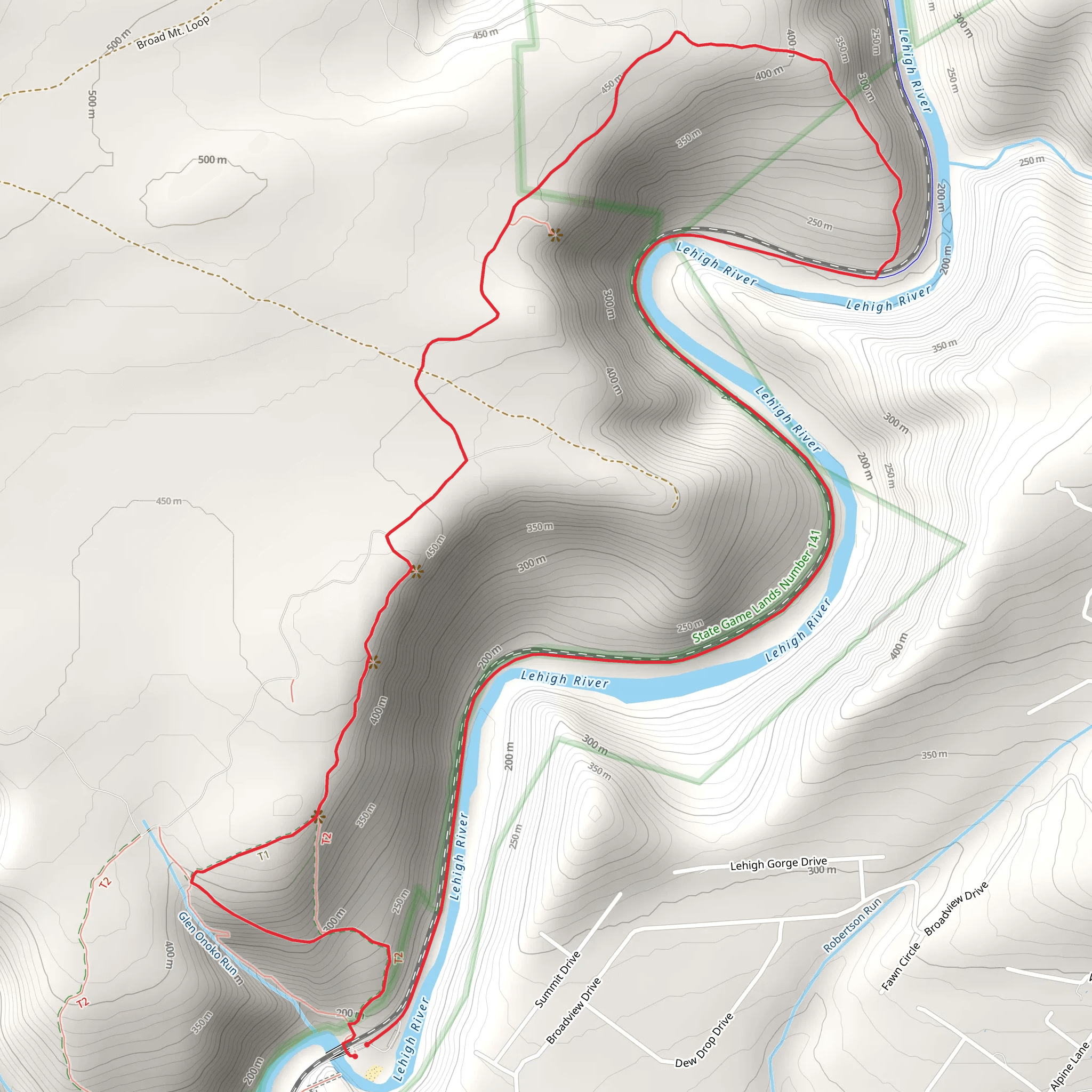 Lehigh River Loop mobile static map