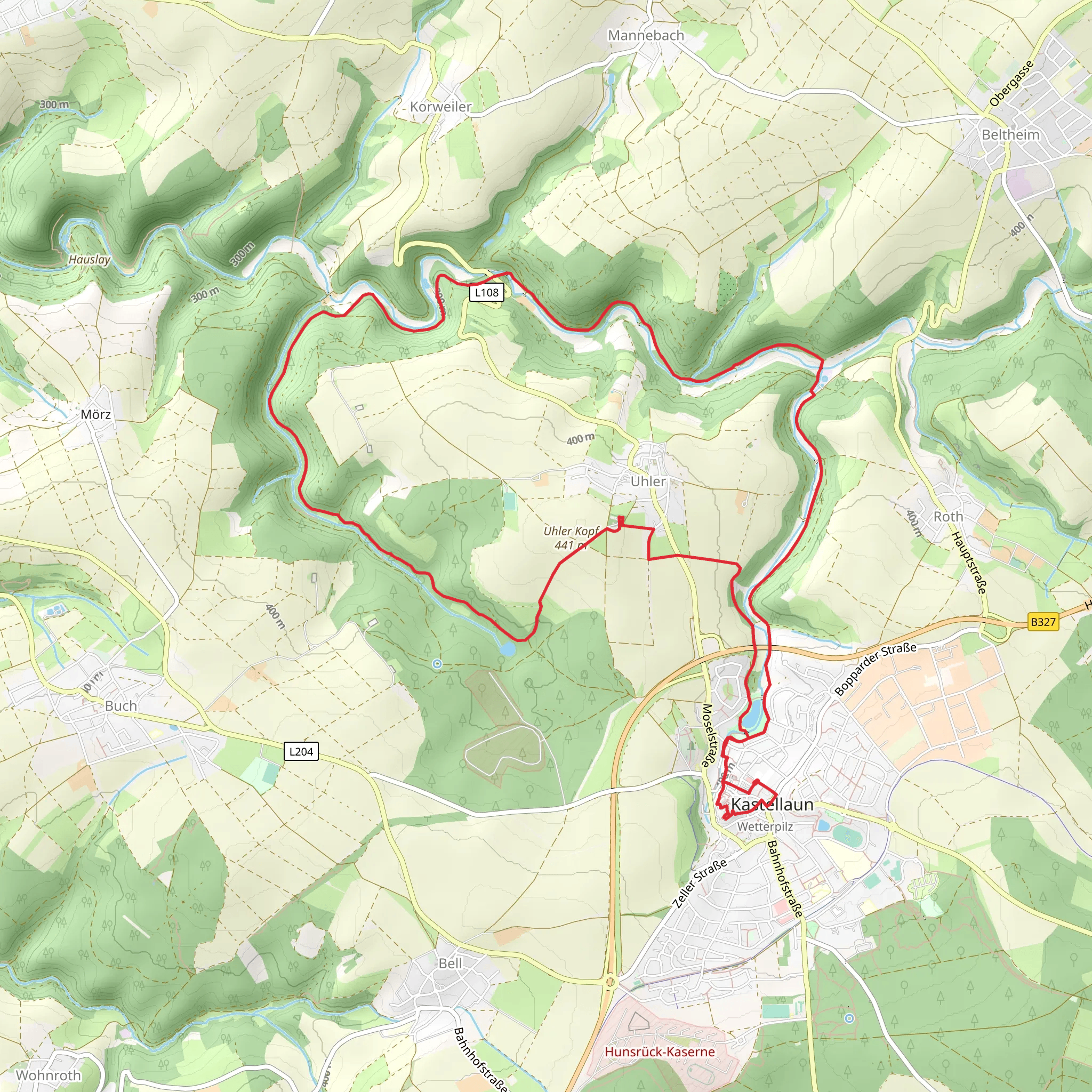 Uhler Kopf via 3 Taler Weg mobile static map
