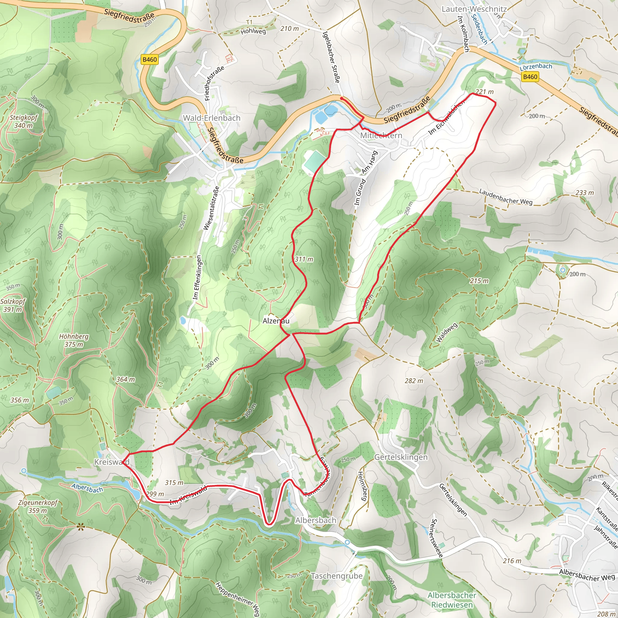 Obstwiesenlehrpfad Albersbach mobile static map