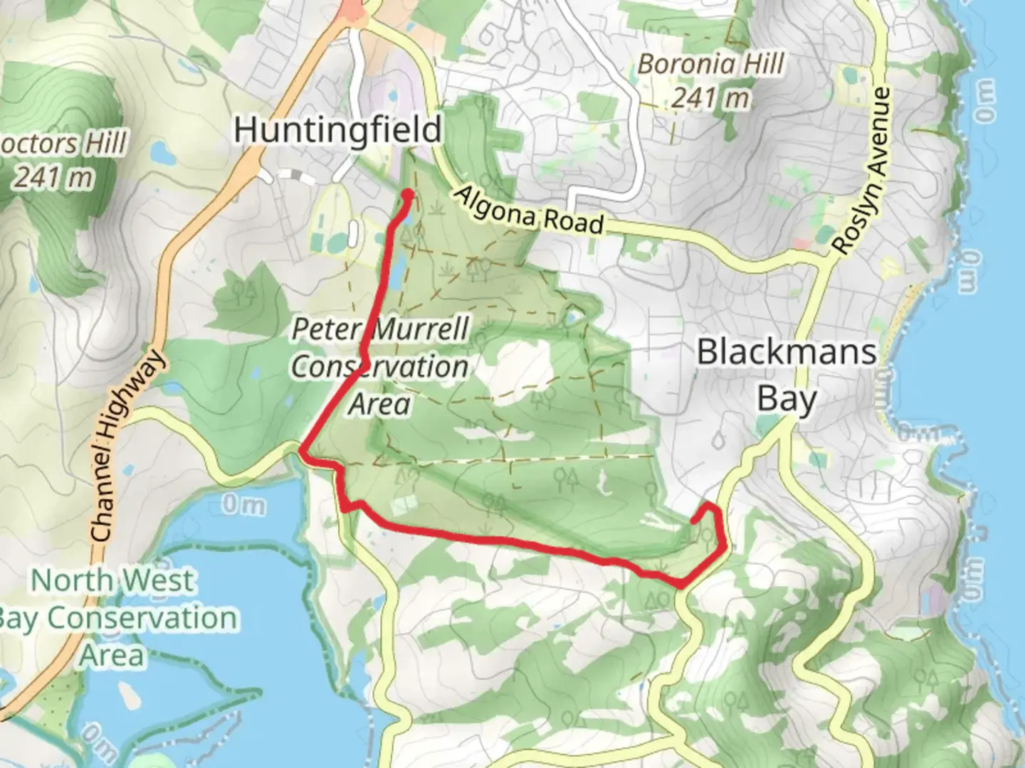 An image depicting the trail Coffee Creek Track and its surrounding area.