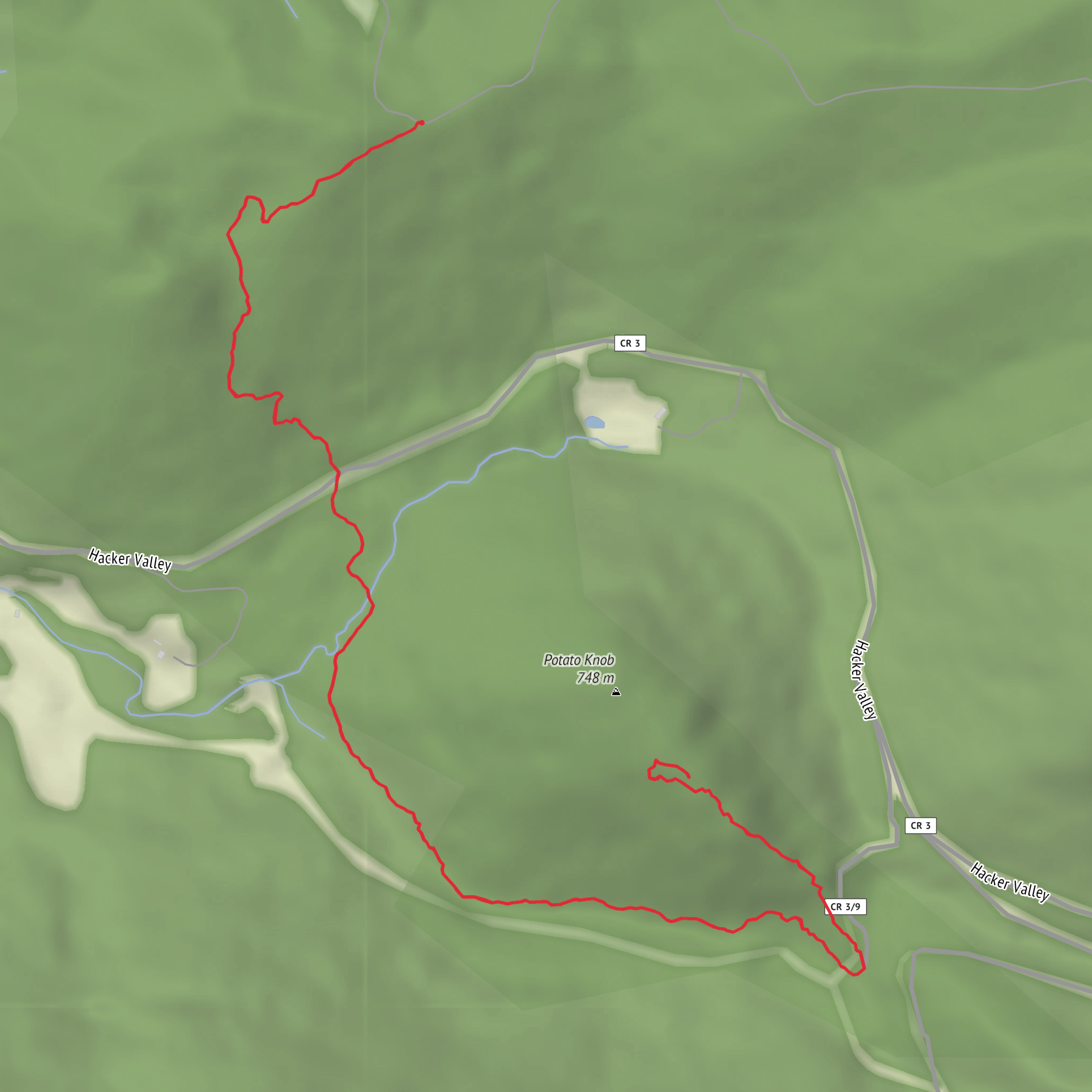 Potato Knob Trail mobile static map