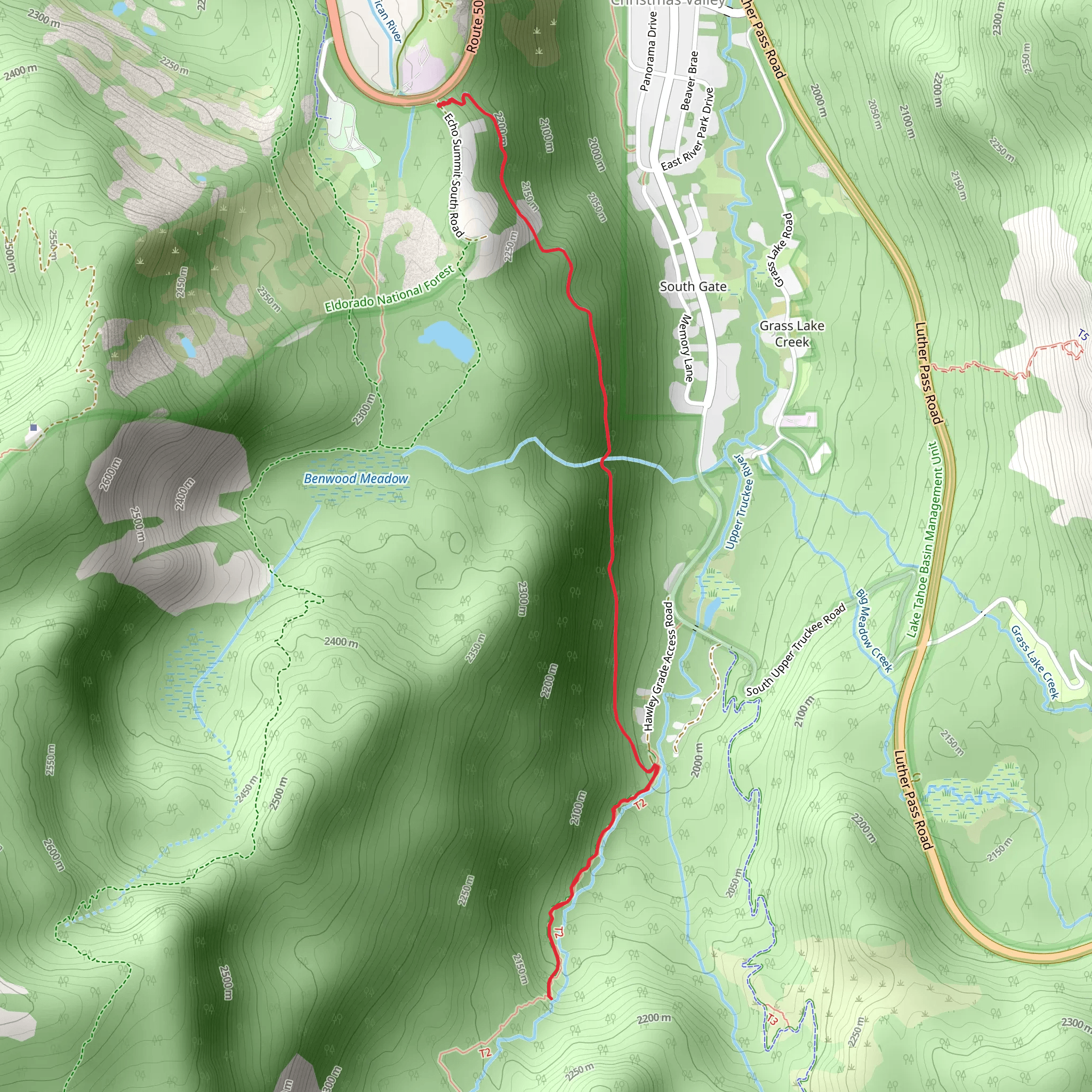 Hawley Grade National Recreation Trail mobile static map