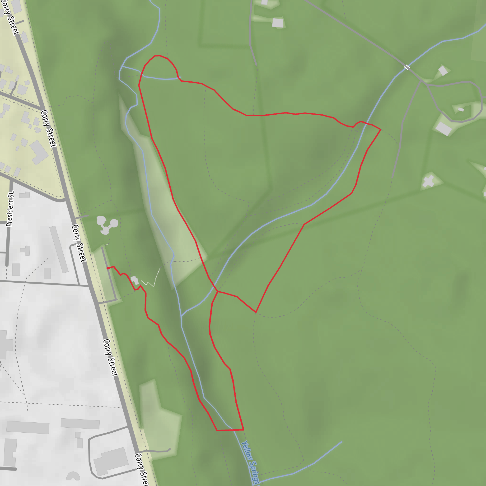 Grotto Falls and The cascades Loop mobile static map