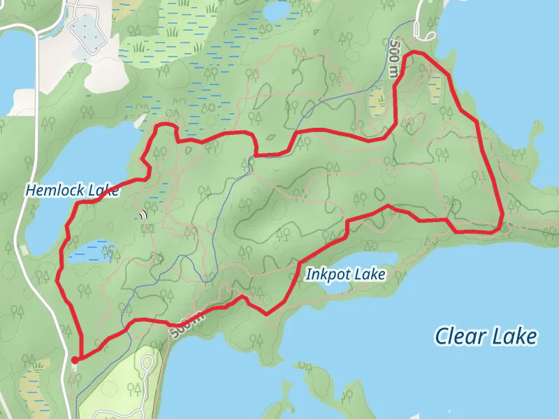 Inkpot Lake and Hemlock Lake Loop