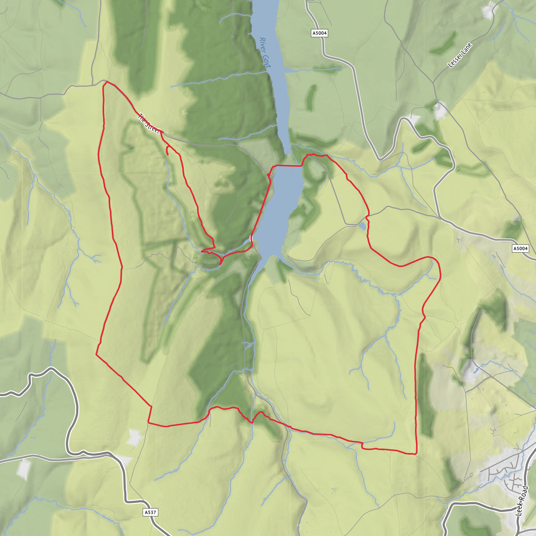 Goyt Valley Loop mobile static map