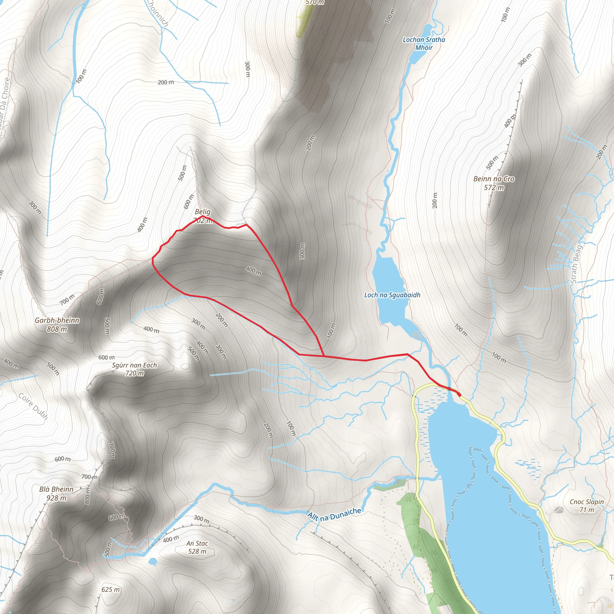 Belig Loop via Bealach na Beiste mobile static map
