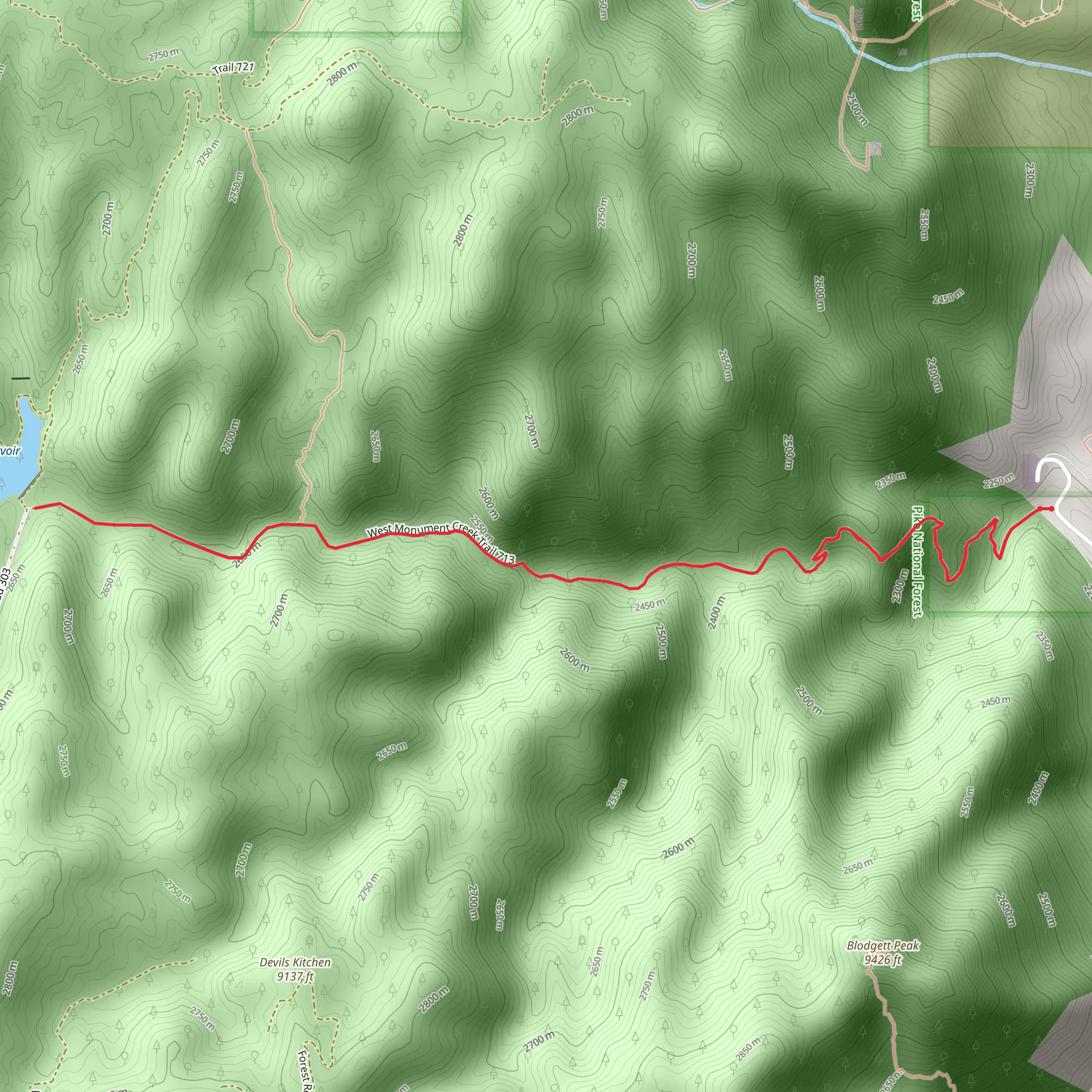 Northfield Reservoir mobile static map