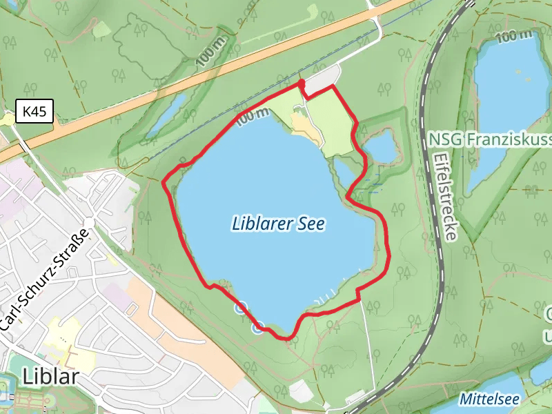 Liblarer See Loop via Seeneunde Ville A1