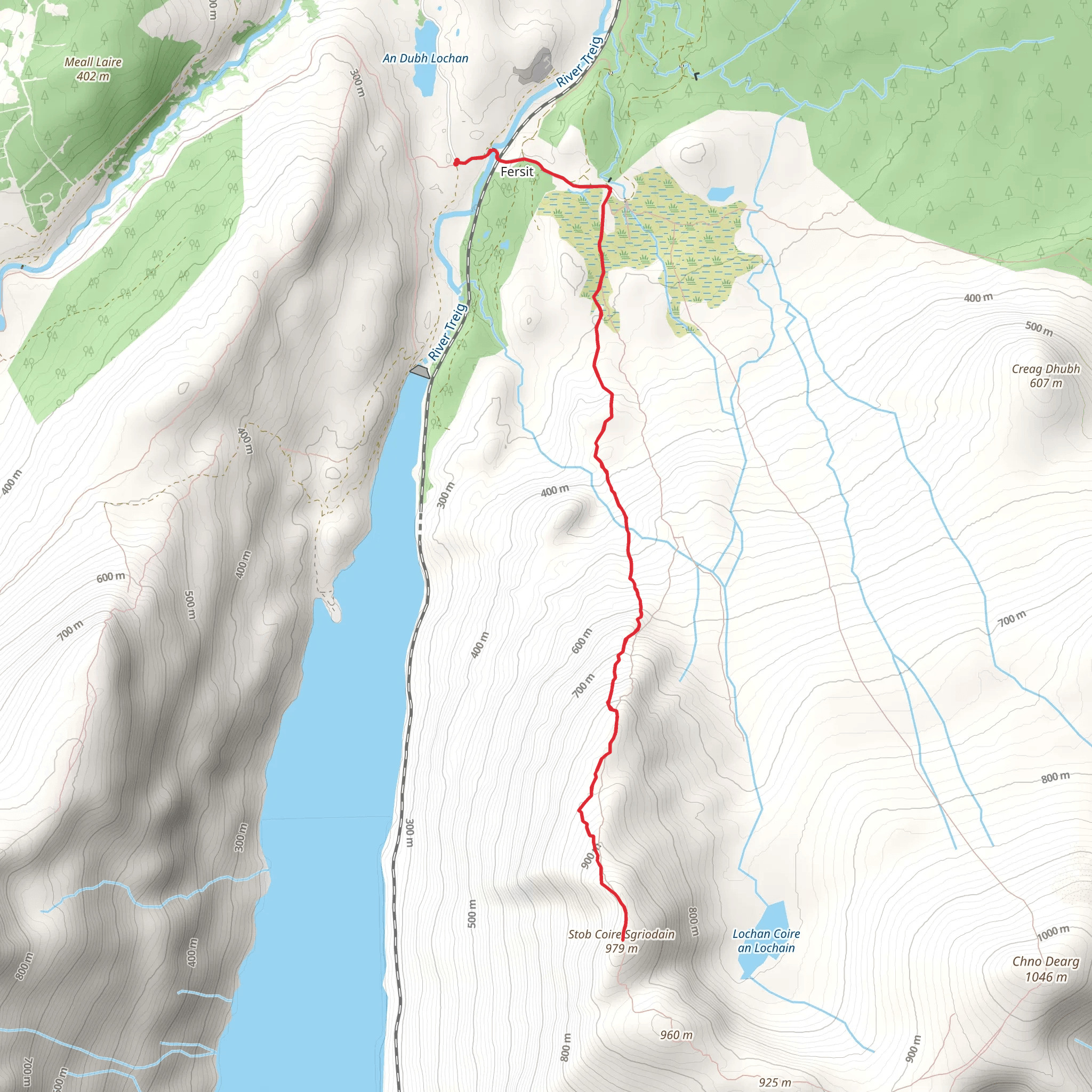 Stob Coire Sgriodain mobile static map