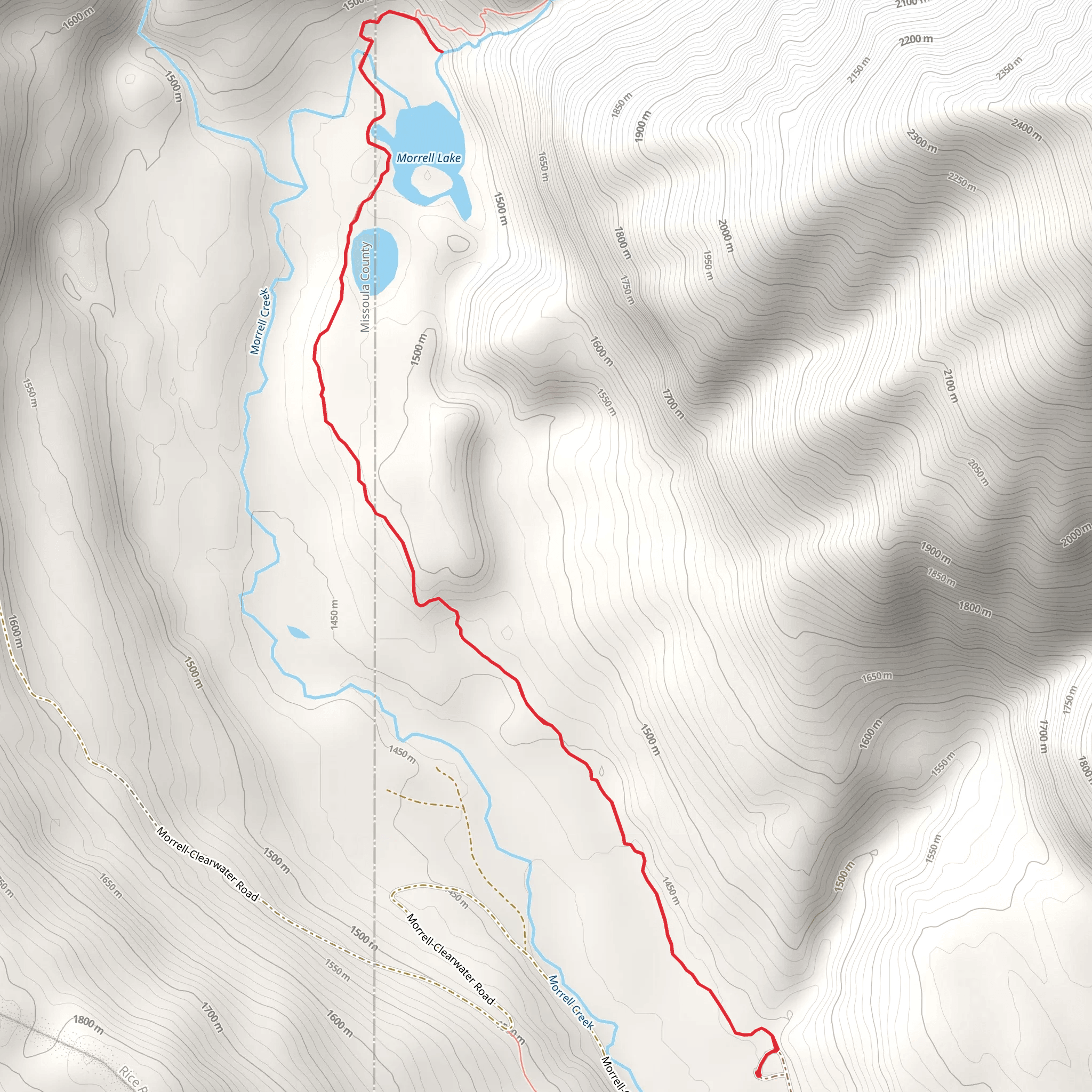 Morrell Lake and Falls mobile static map