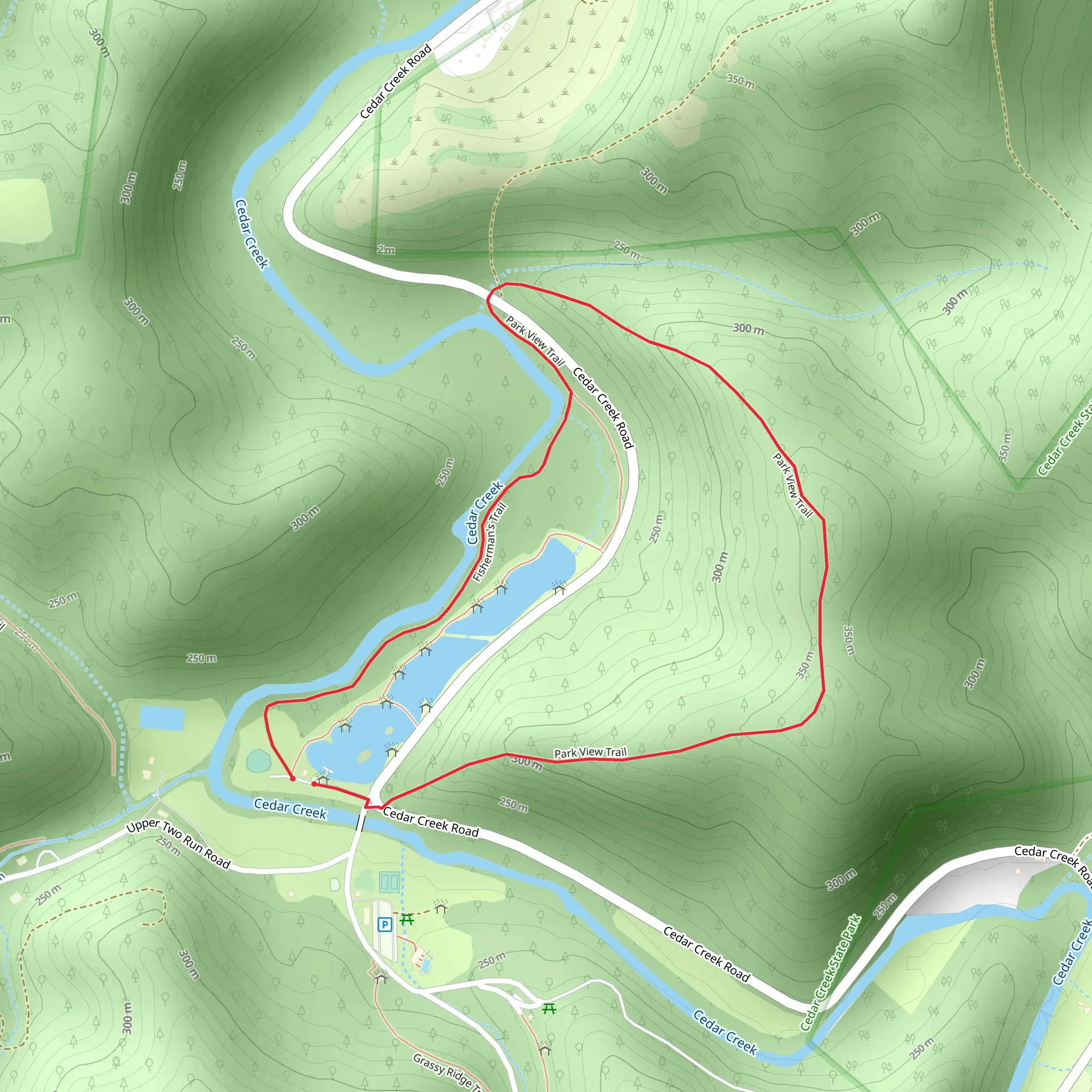 Cedar Creek Loop mobile static map