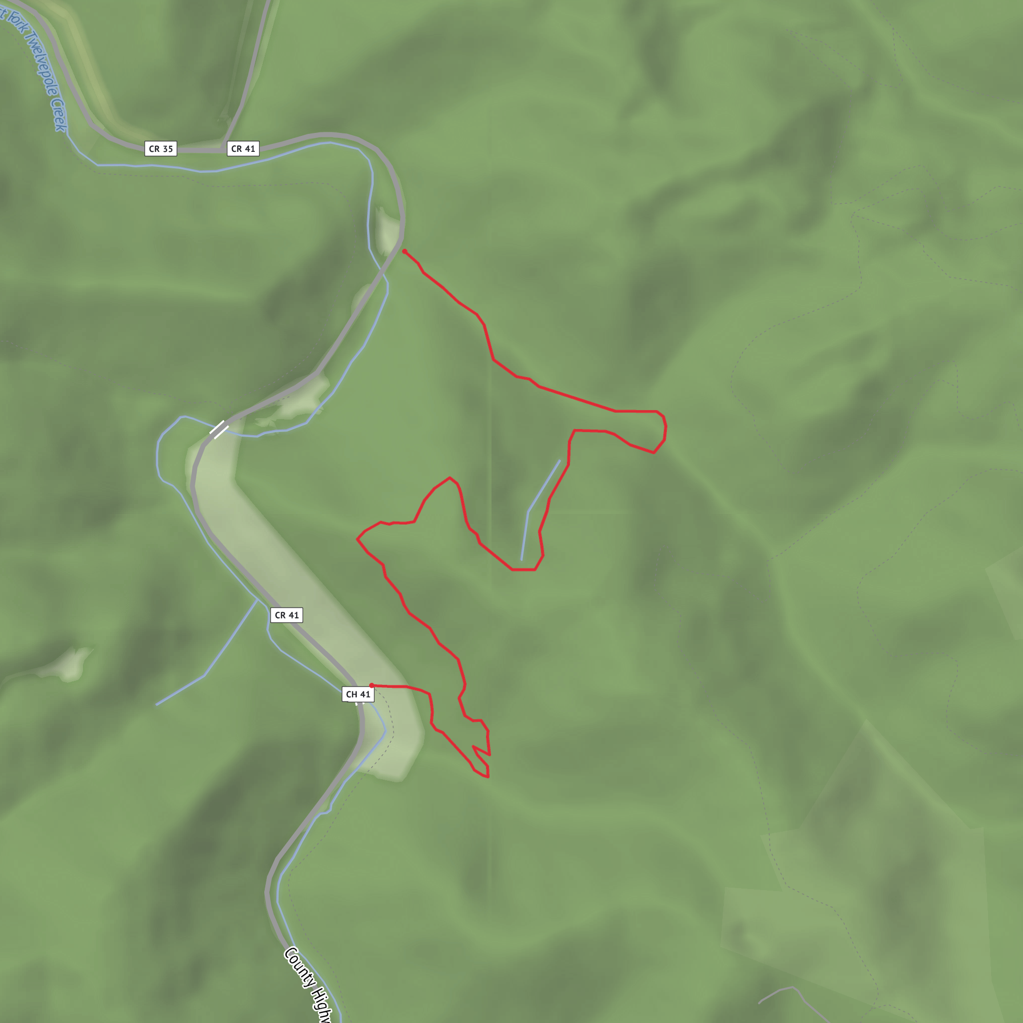 Ash Branch Trail mobile static map