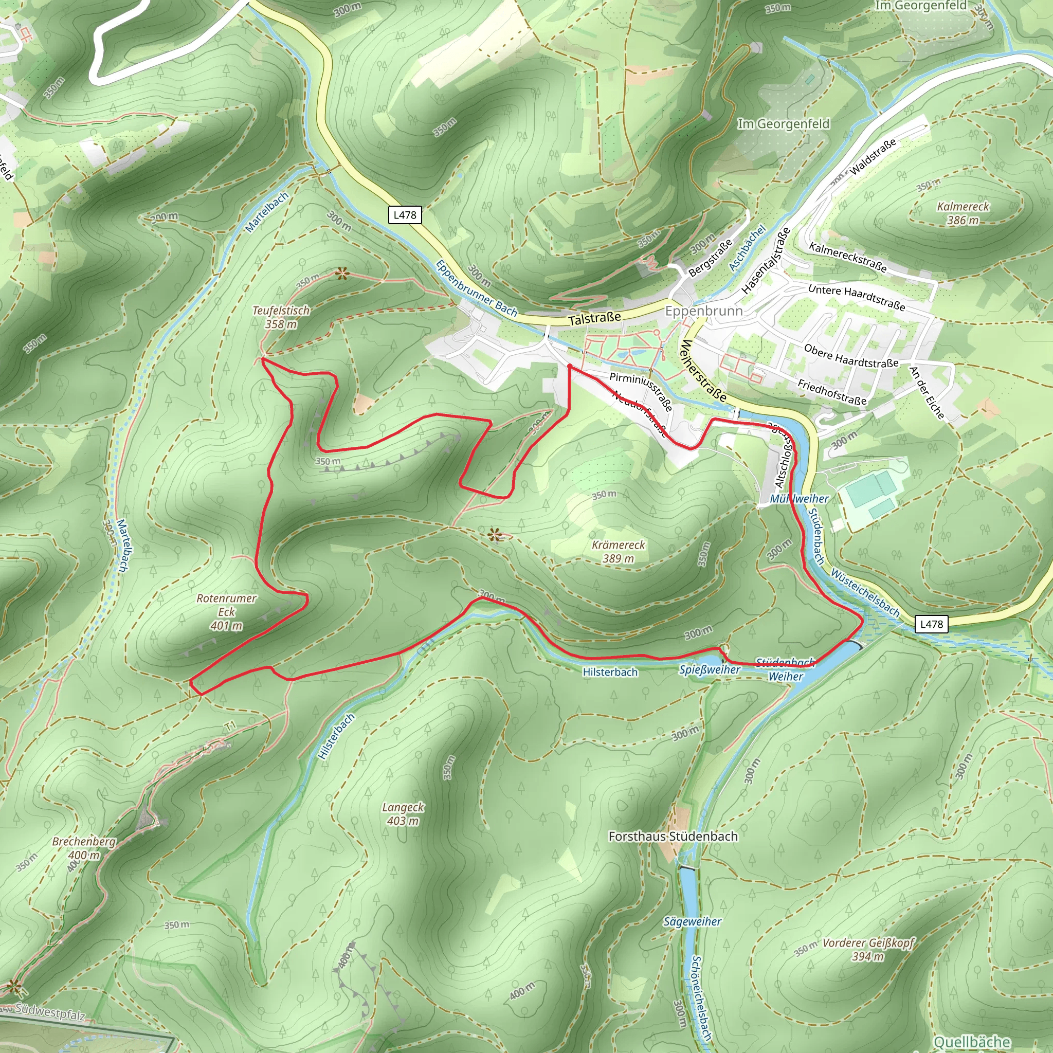 Rundwanderweg Eppenbrunn 4 mobile static map