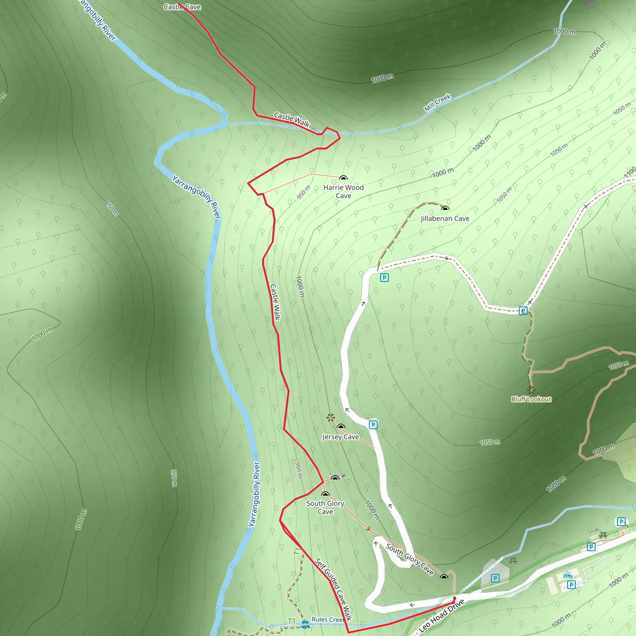 Castle Cave Walk mobile static map