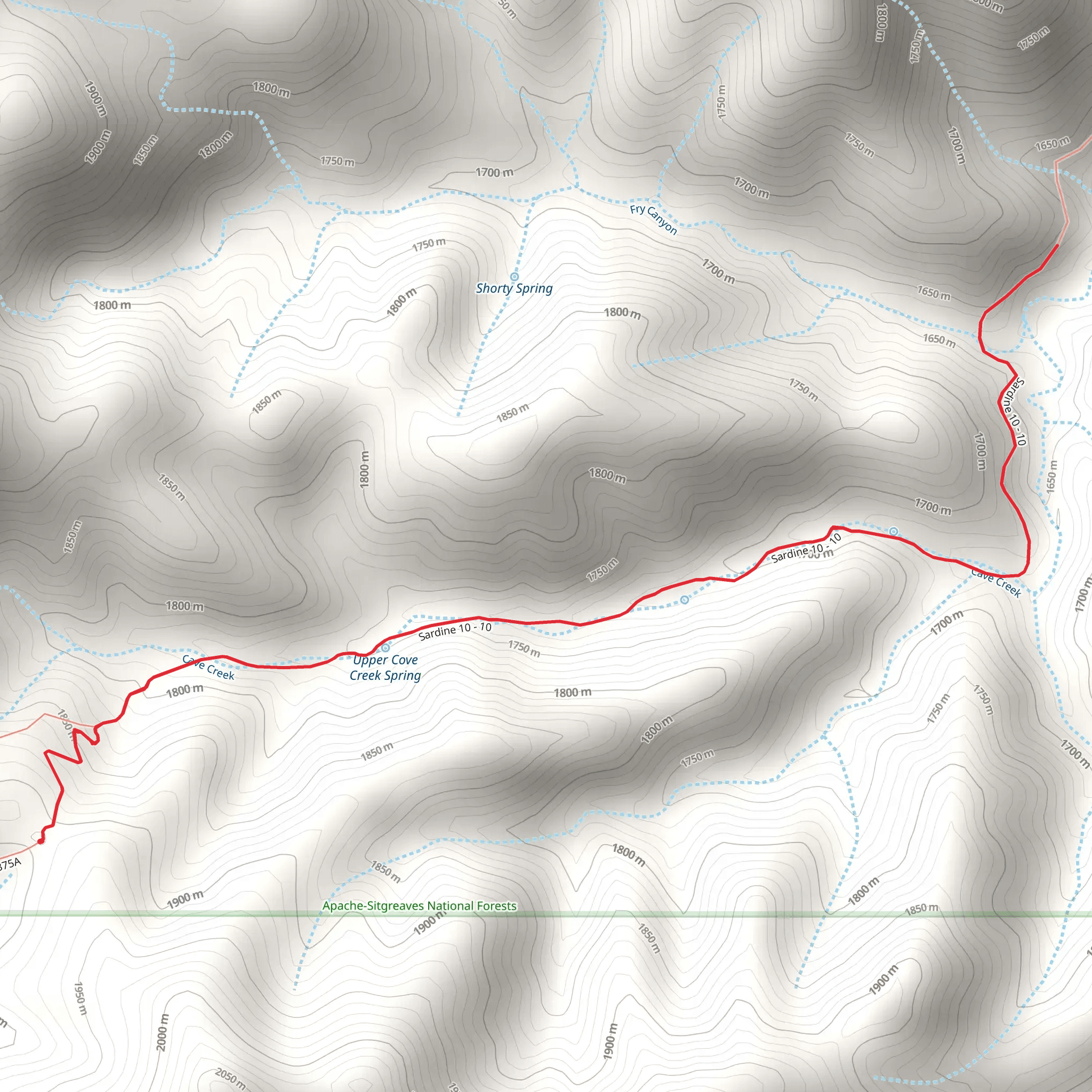 Sardine Trail mobile static map
