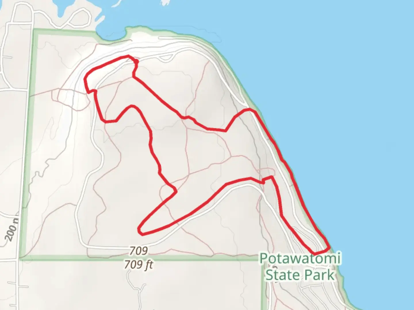 An image depicting the trail Ice Age, Tower and North Camp Area Loop Trail and its surrounding area.